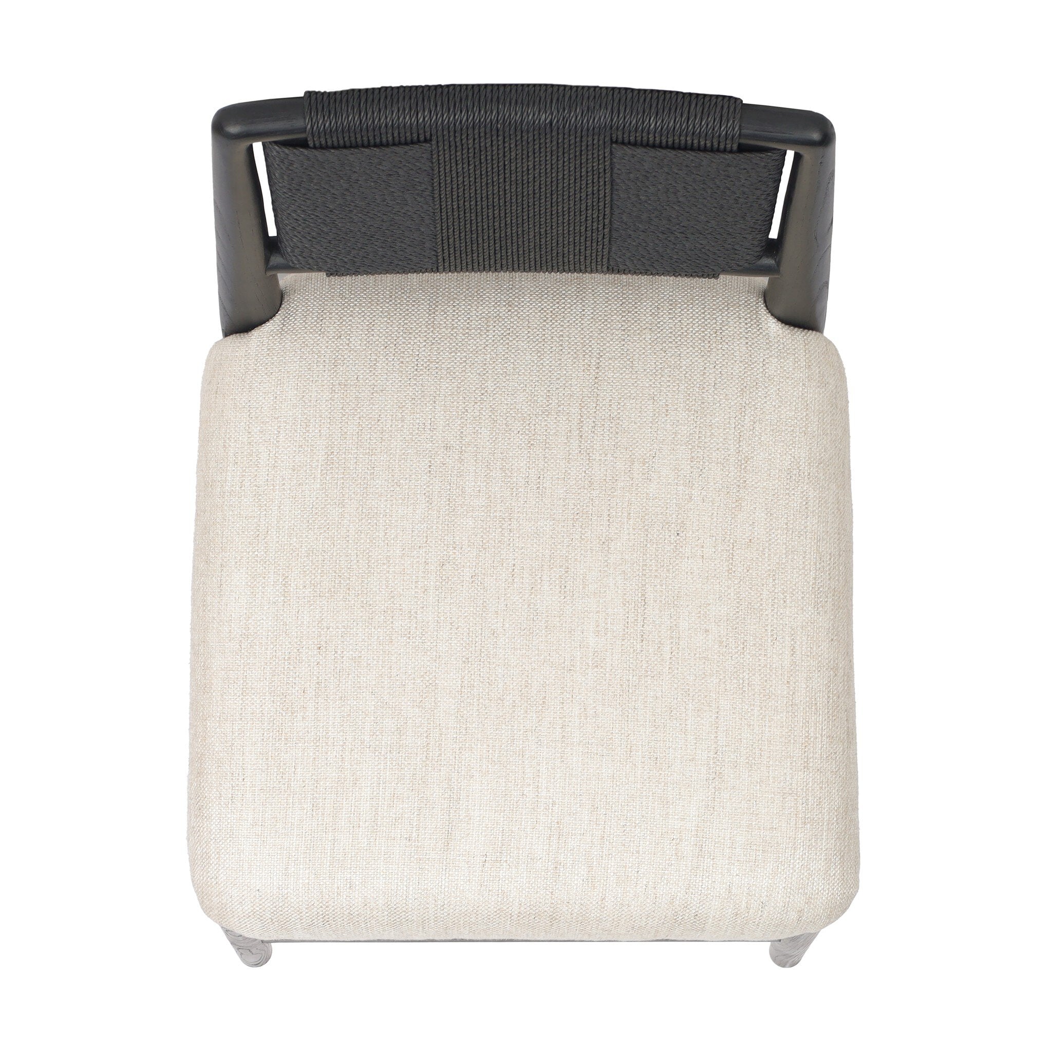 Four Hands Rothler Bar + Counter Stool — Essence Natural-Black Brushed Ash-Double Twisted Black Paper Cord-Bar