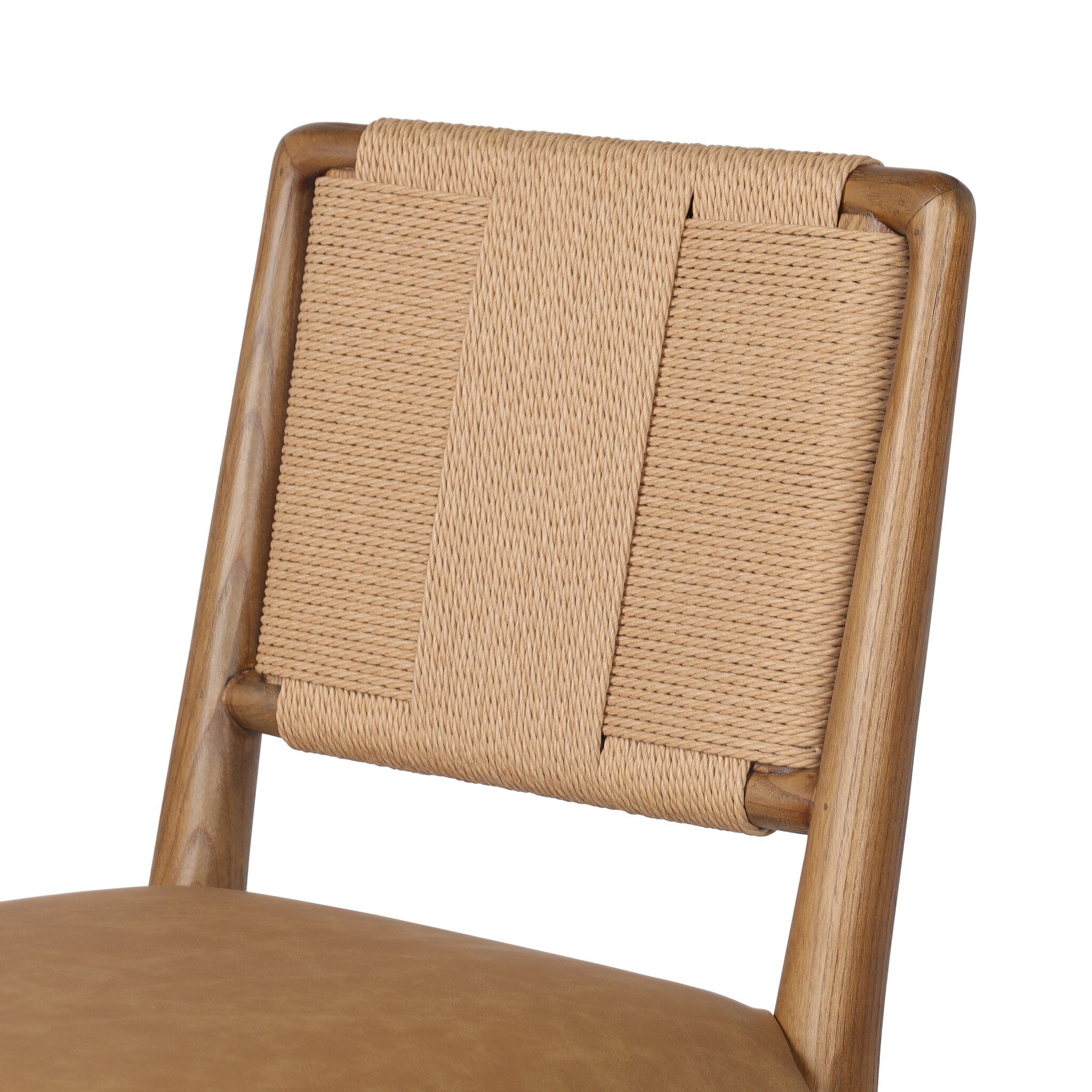 Four Hands Rothler Bar + Counter Stool — Maestro Camel-Tan Ash-Double Twisted Paper Cord-Counter