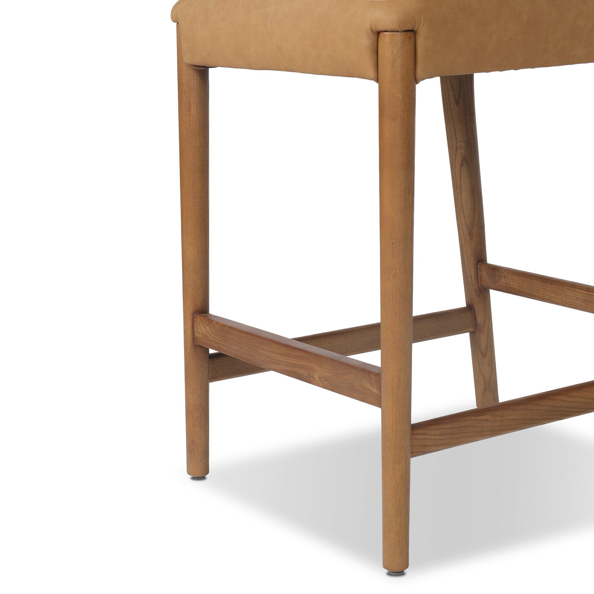 Four Hands Rothler Bar + Counter Stool — Maestro Camel-Tan Ash-Double Twisted Paper Cord-Counter