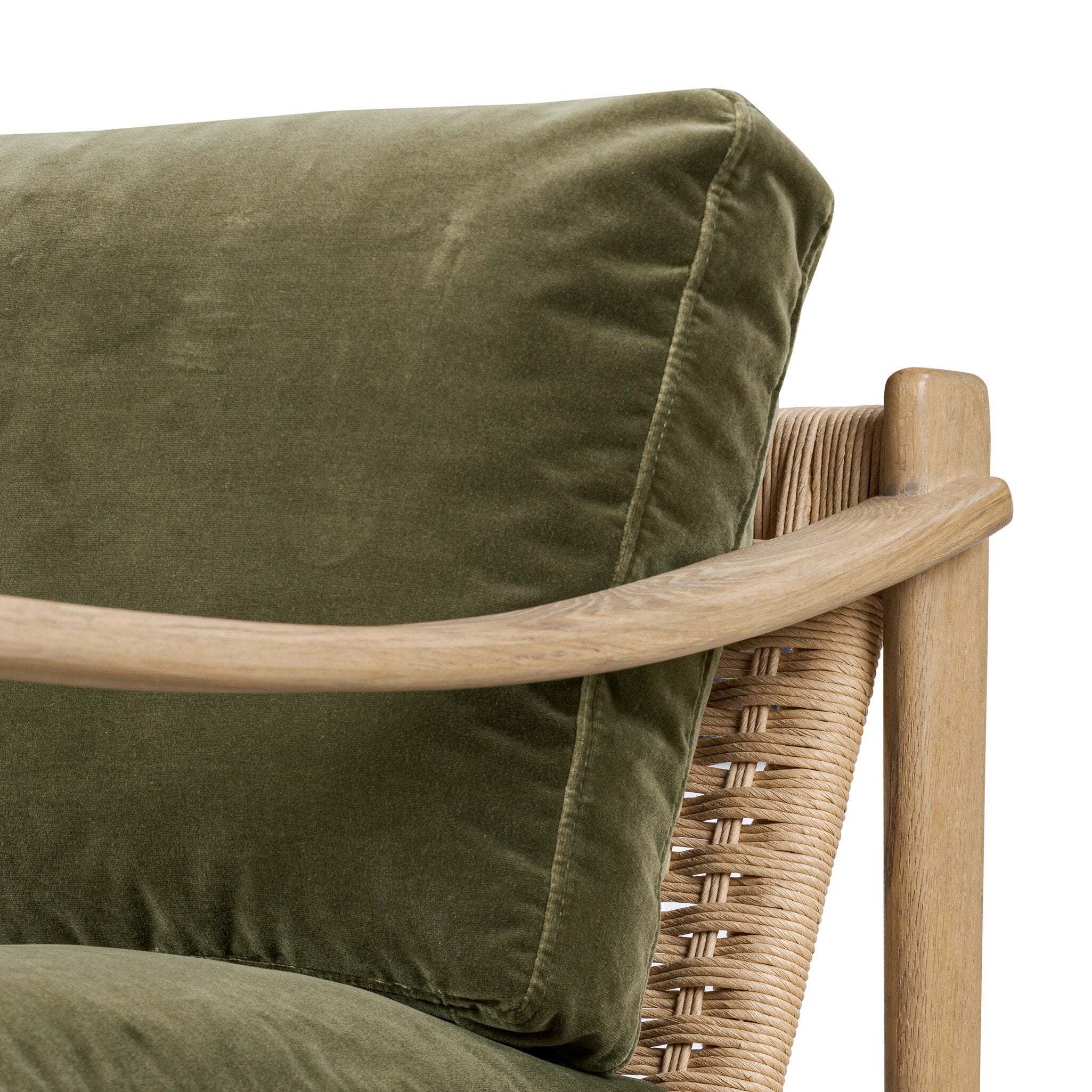 Four Hands Barwin Chair — Surrey Olive-Aged Natural Oak-Natural Paper Cord - 4mm