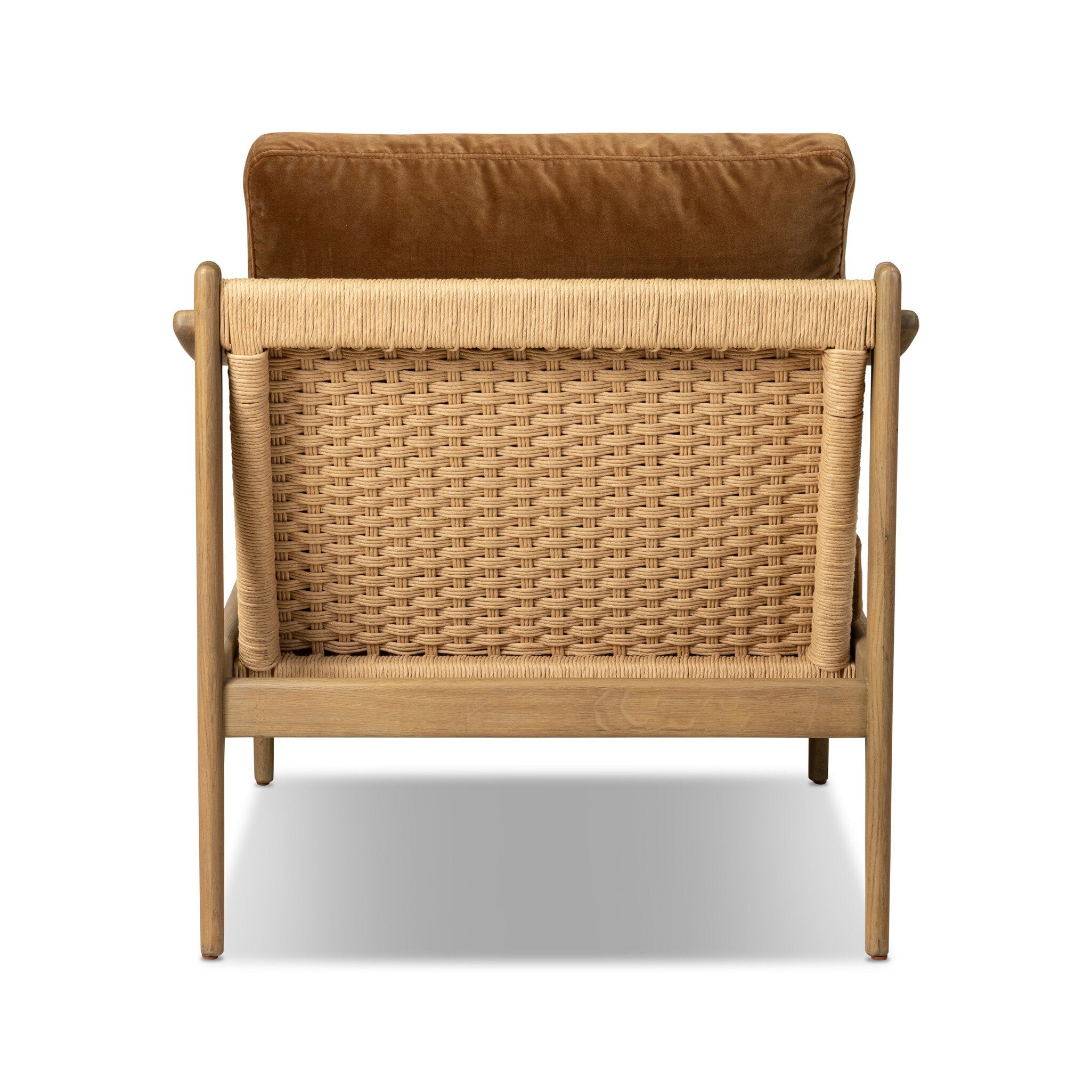 Four Hands Barwin Chair — Surrey Ochre-Aged Natural Oak-Natural Paper Cord - 4mm