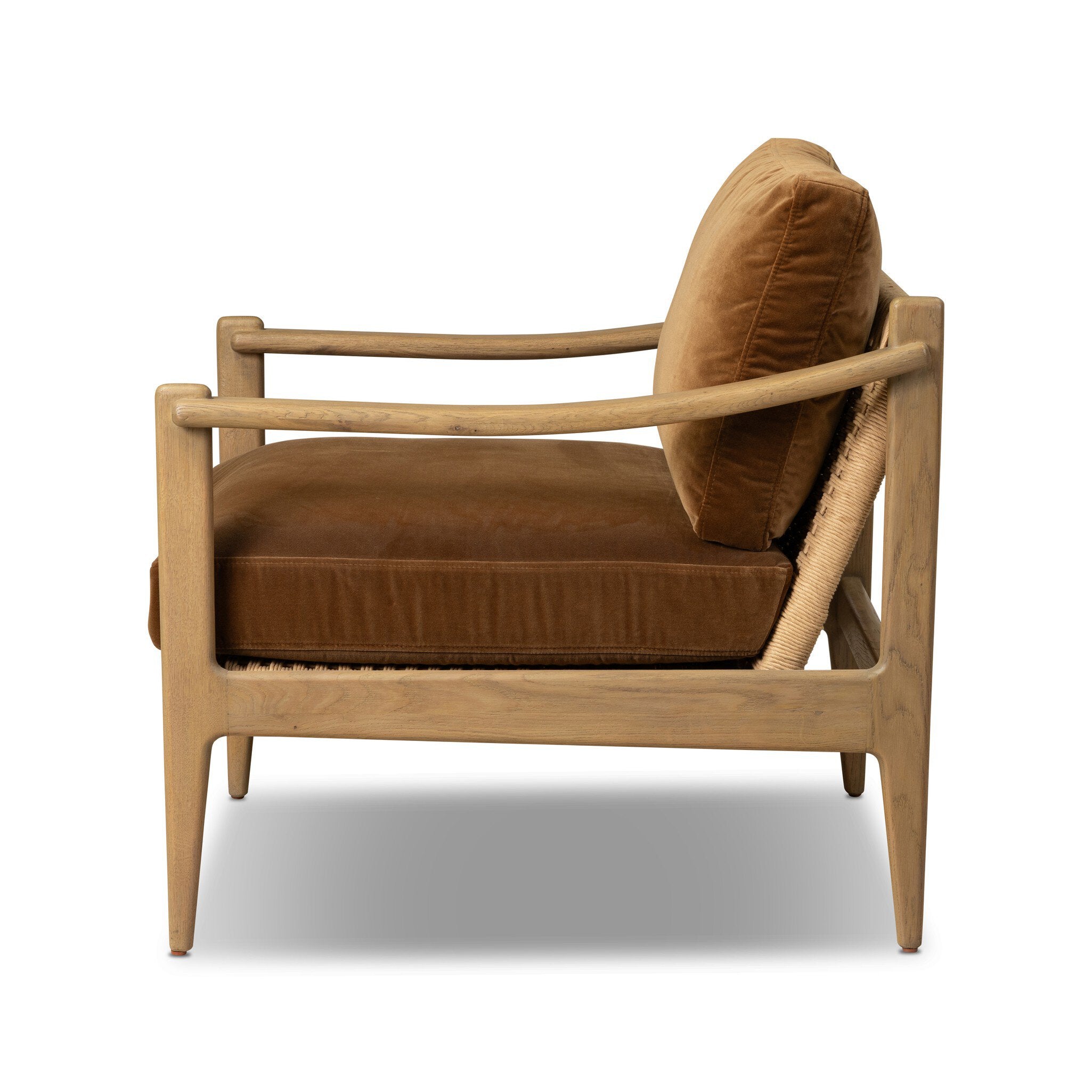 Four Hands Barwin Chair — Surrey Ochre-Aged Natural Oak-Natural Paper Cord - 4mm