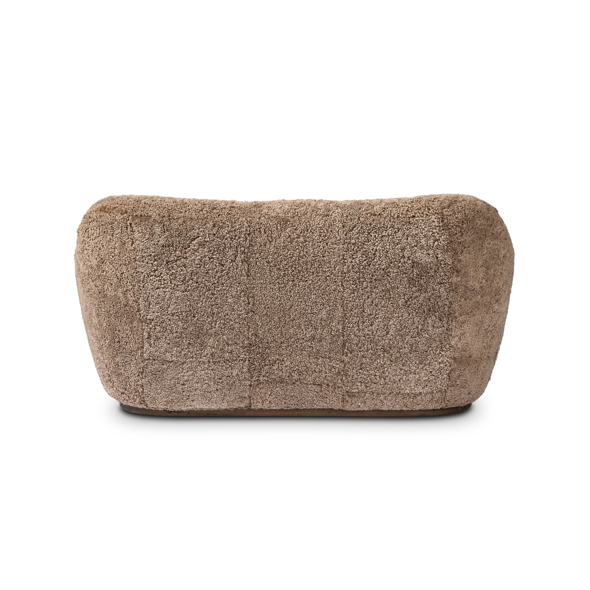 Four Hands Julius Sofa — Taupe Shearling-Sienna Brown