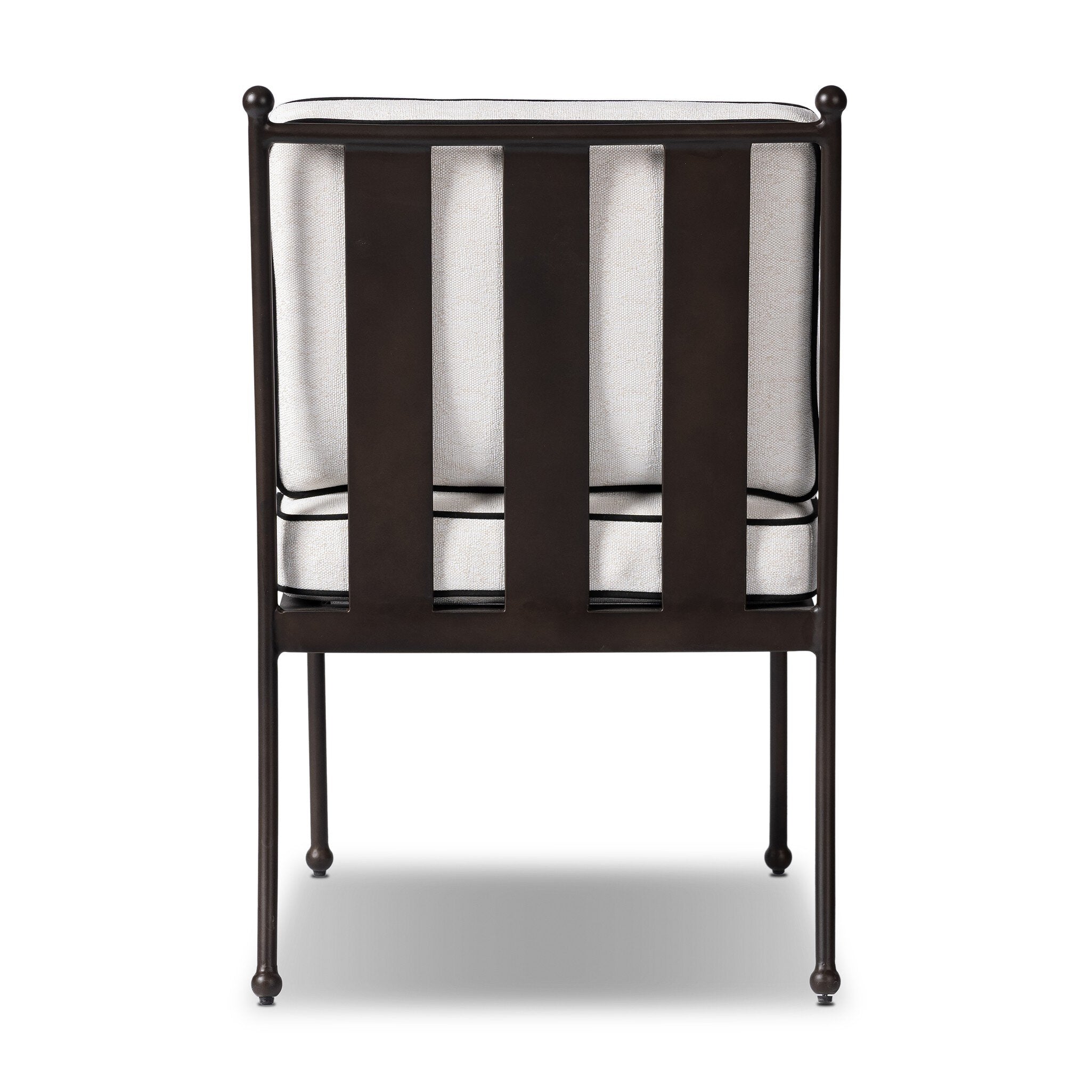 Four Hands Tally Outdoor Dining Chair — Alessi Linen-Montreux Obsidian-Matte Gunmetal