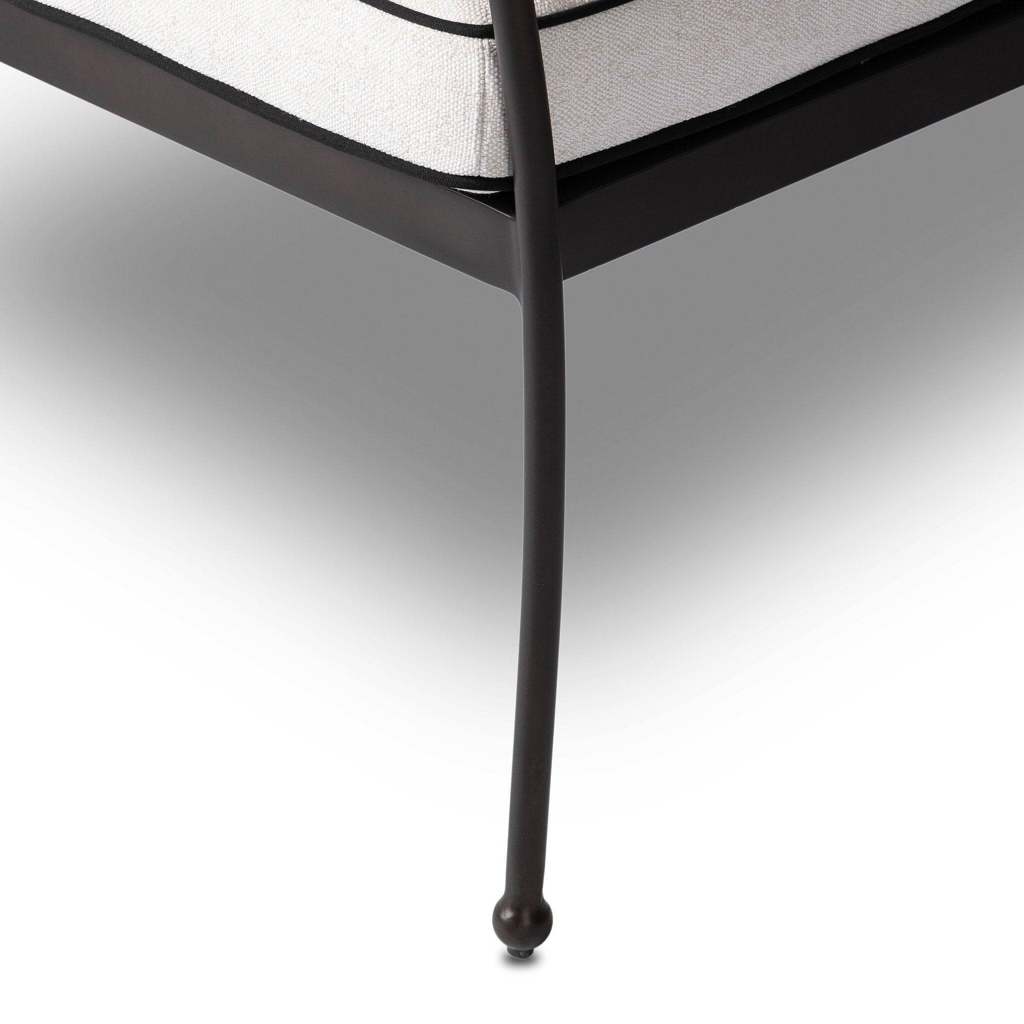 Four Hands Tally Outdoor Dining Chair — Alessi Linen-Montreux Obsidian-Matte Gunmetal