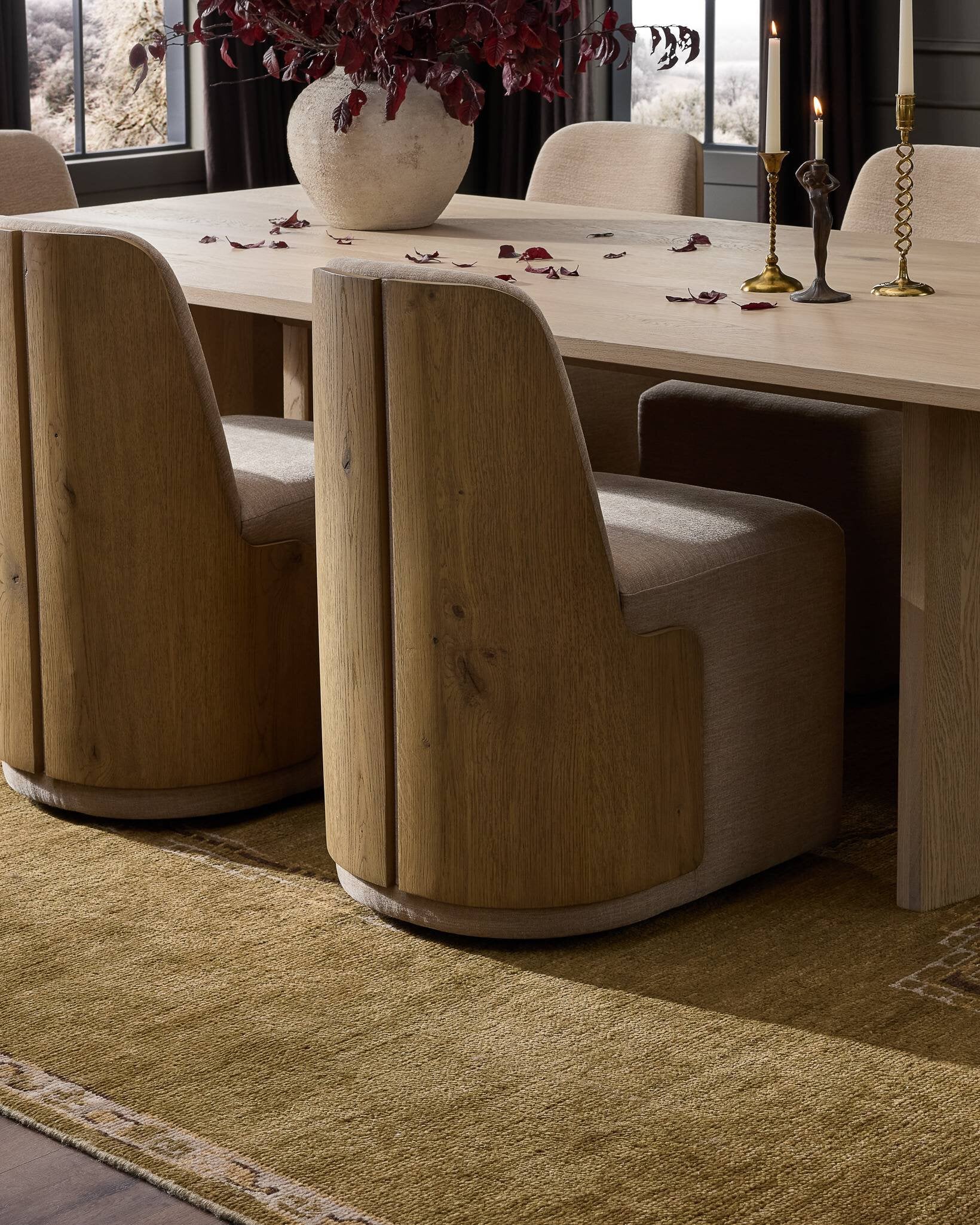 Four Hands Hemphill Dining Chair — Laughlin Natural-Aged Smoked Oak-Aged Smoked Oak Veneer