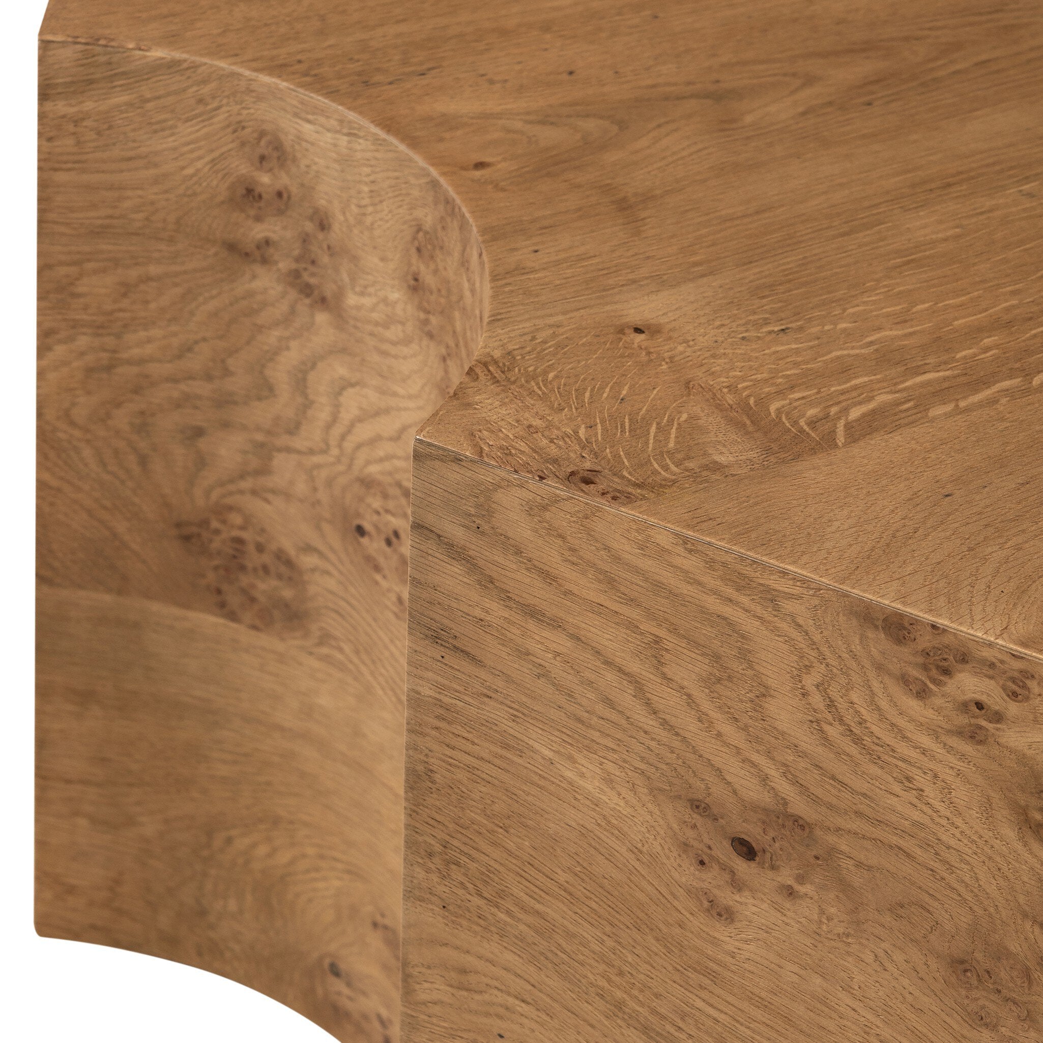 Four Hands Rue Coffee Table — Barley Medium Burl Oak-Barley Medium Burl Oak Solid