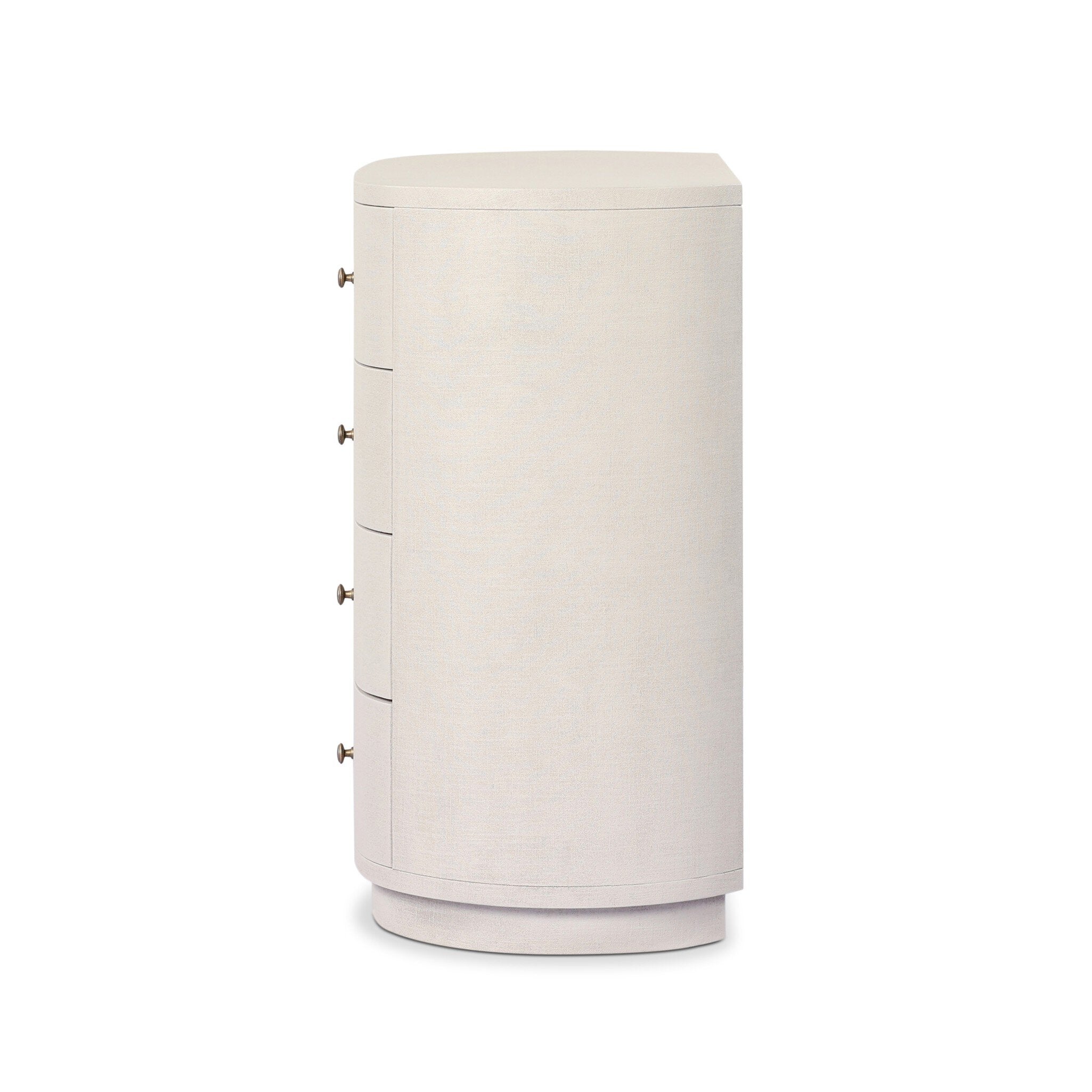 Four Hands Amelia Chest — Ivory Painted Linen-Light Antique Brass