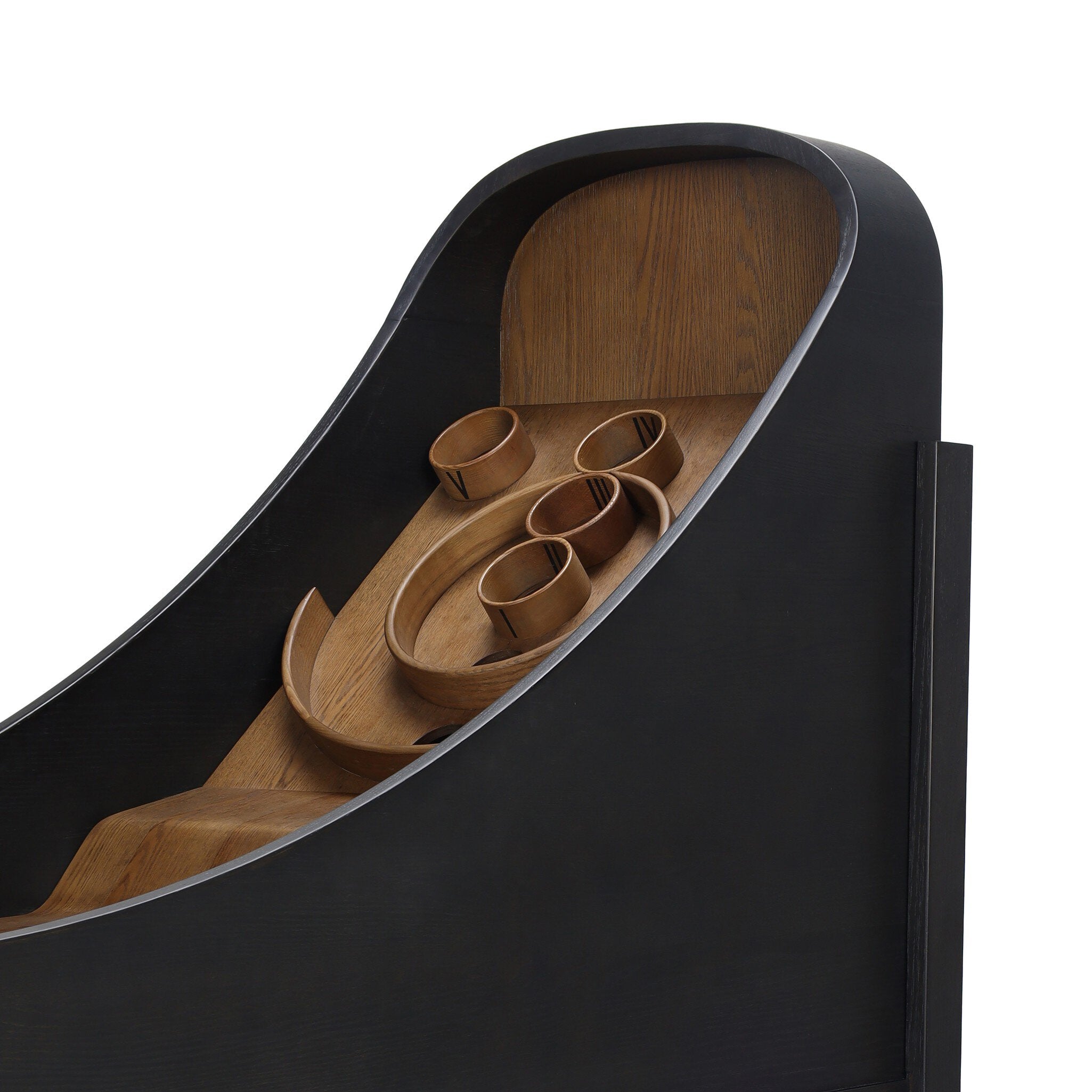 Four Hands Skee Ball — Distressed Black Oak Veneer-Tan Oak Veneer-Tan Oak