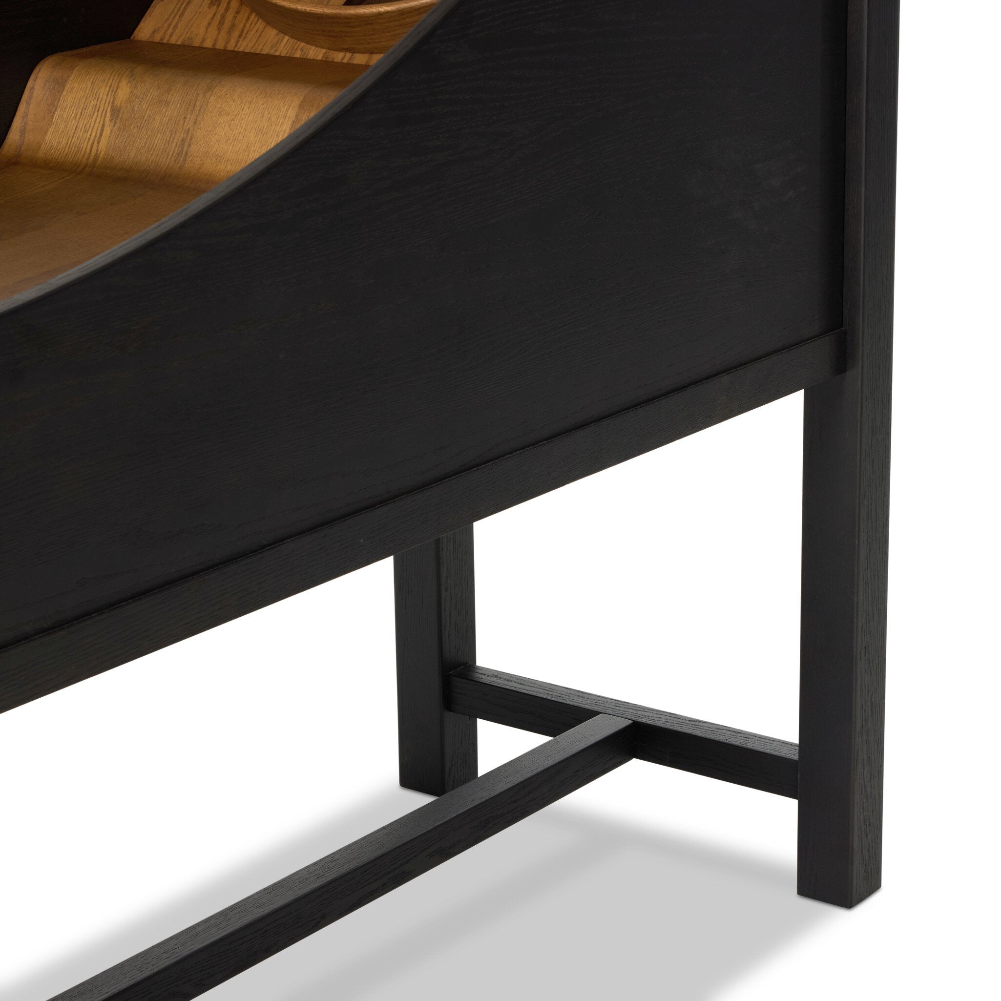Four Hands Skee Ball — Distressed Black Oak Veneer-Tan Oak Veneer-Tan Oak