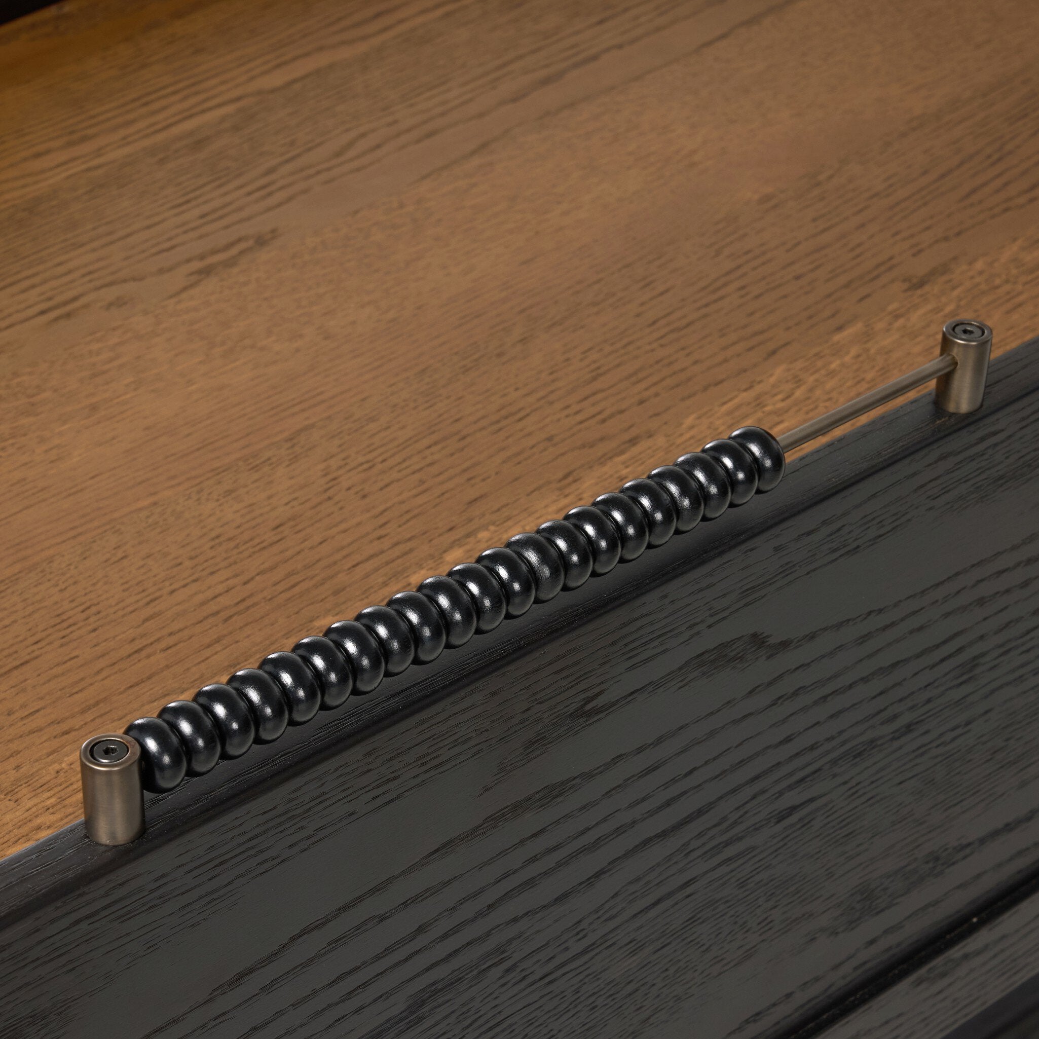 Four Hands Skee Ball — Distressed Black Oak Veneer-Tan Oak Veneer-Tan Oak