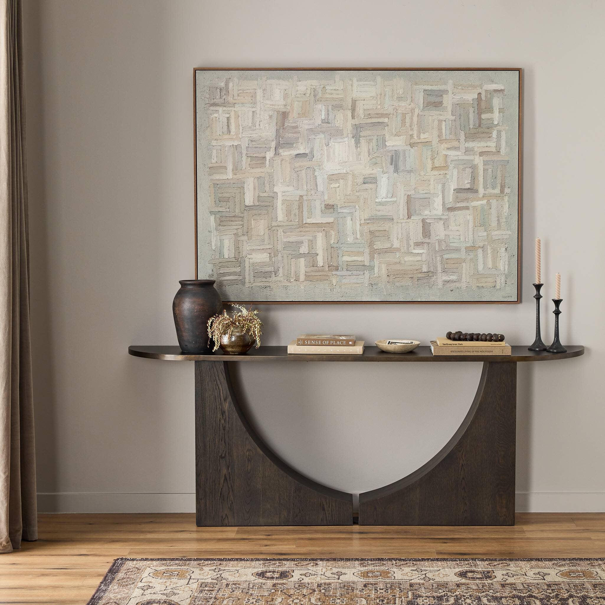 Four Hands Into The New No. 3 by Tyler Guinn — 251932-003 - 60.0x43.25-Walnut Floater-Oversized