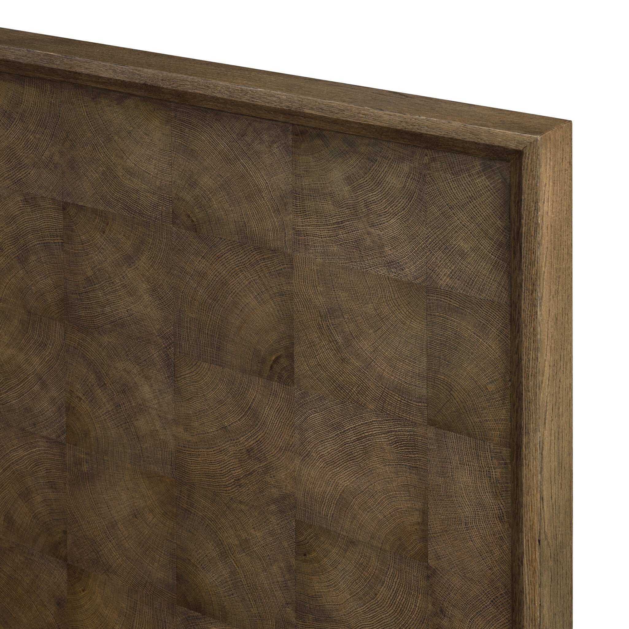 Four Hands Salta Bed — Brown Oak Thin Oyster-Brown Oak Thick Veneer-Brown Oak Solid-Queen