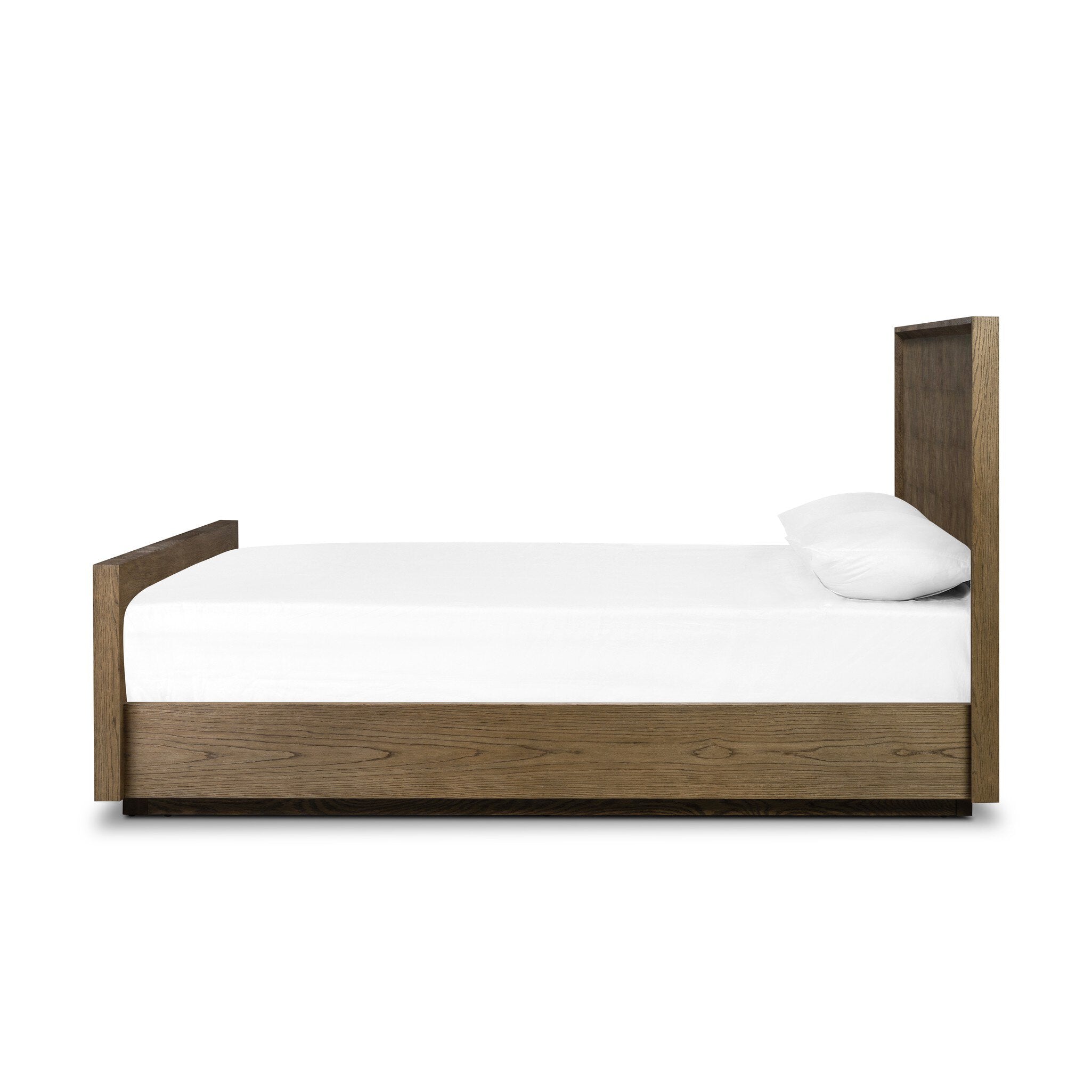Four Hands Salta Bed — Brown Oak Thin Oyster-Brown Oak Thick Veneer-Brown Oak Solid-Queen