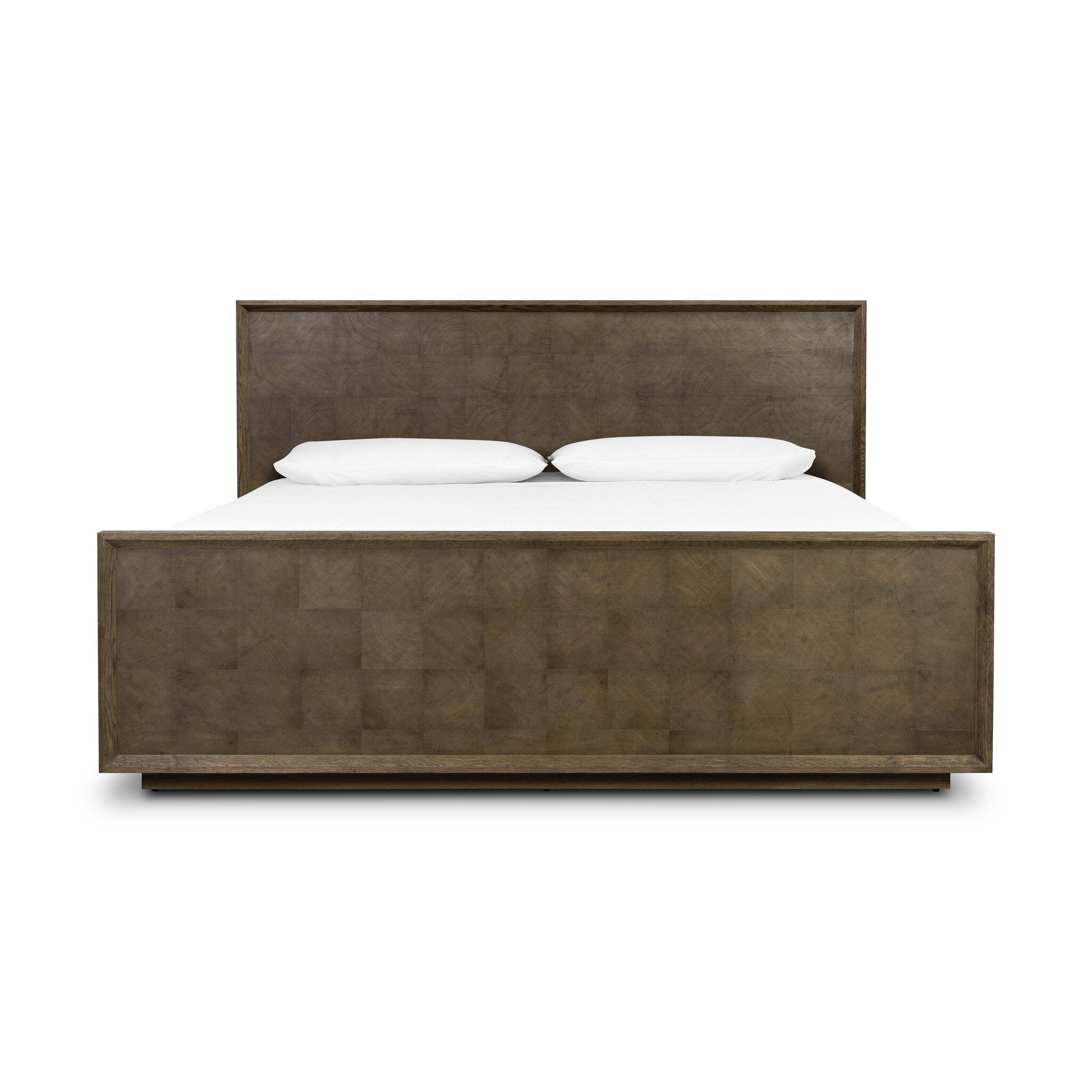 Four Hands Salta Bed — Brown Oak Thin Oyster-Brown Oak Thick Veneer-Brown Oak Solid-King