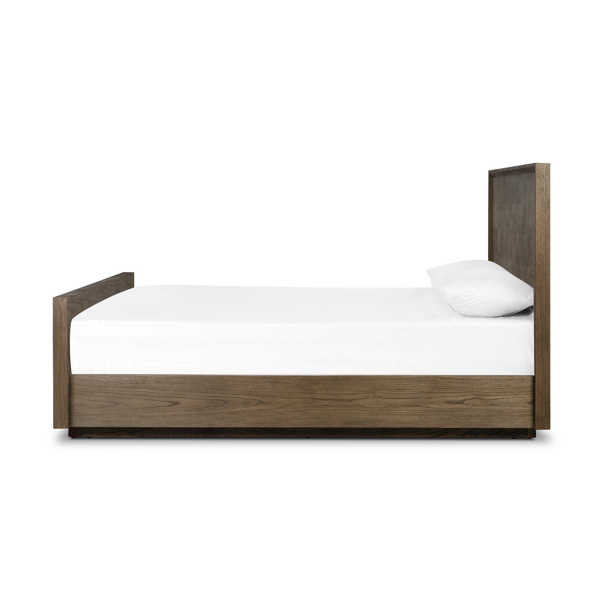 Four Hands Salta Bed — Brown Oak Thin Oyster-Brown Oak Thick Veneer-Brown Oak Solid-King
