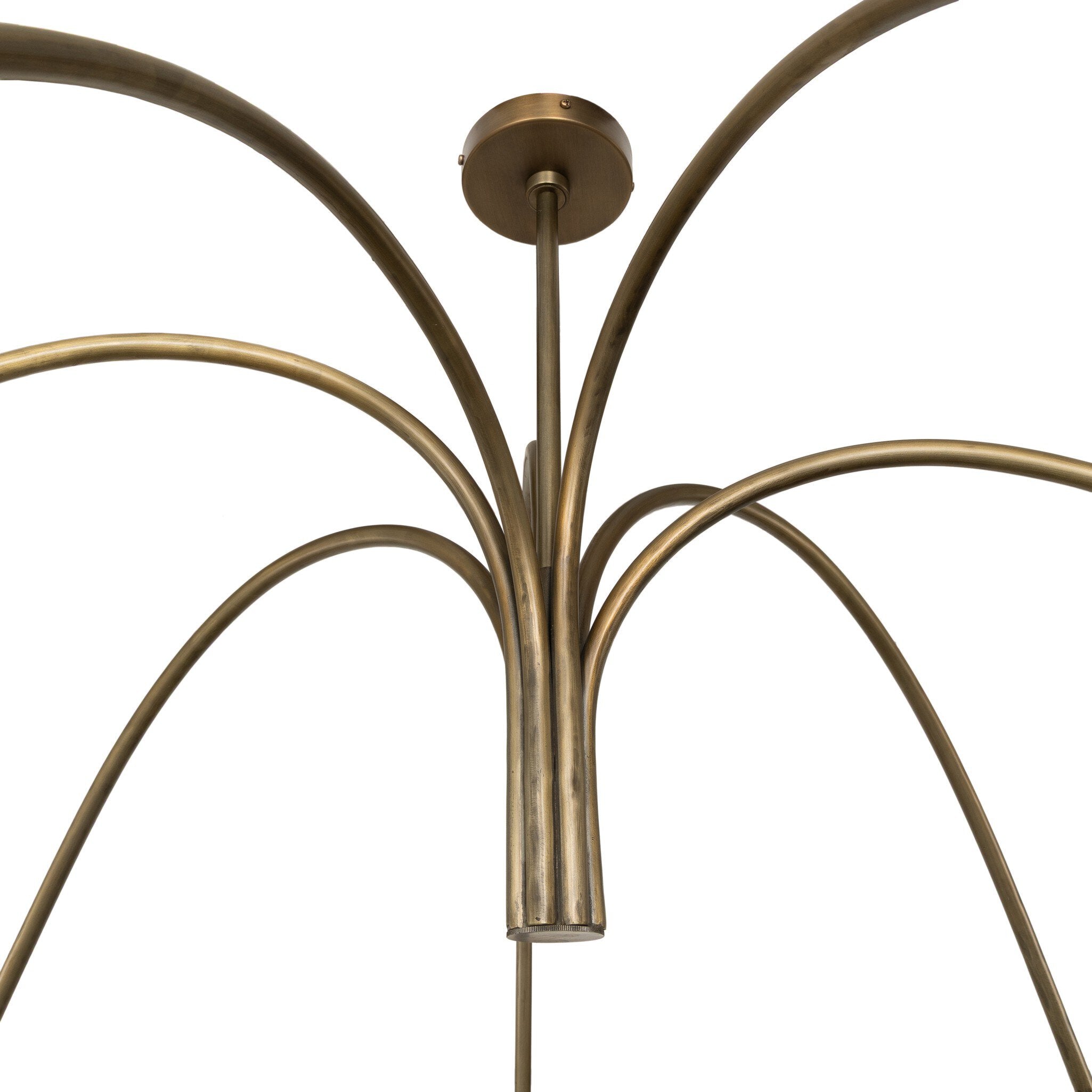 Four Hands Amabella Chandelier — Aged Antique Brass Iron-Black Cord