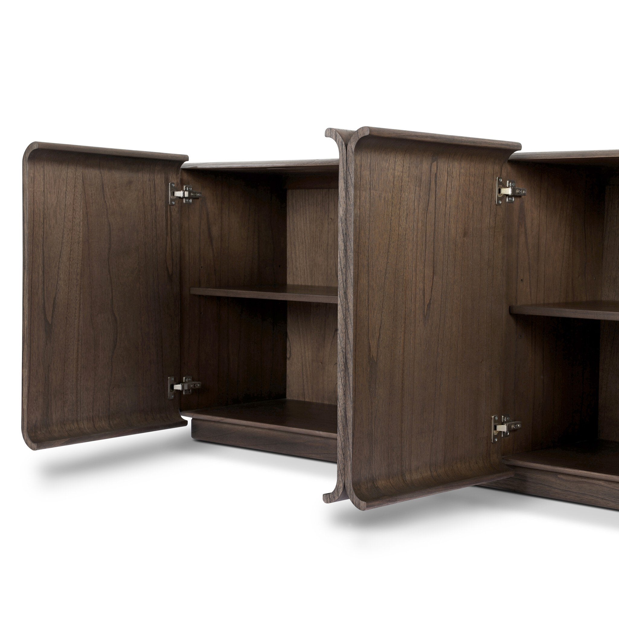 Four Hands Arlet Sideboard — Stained Saddle Brown Mindi Veneer-Stained Saddle Brown Mindi