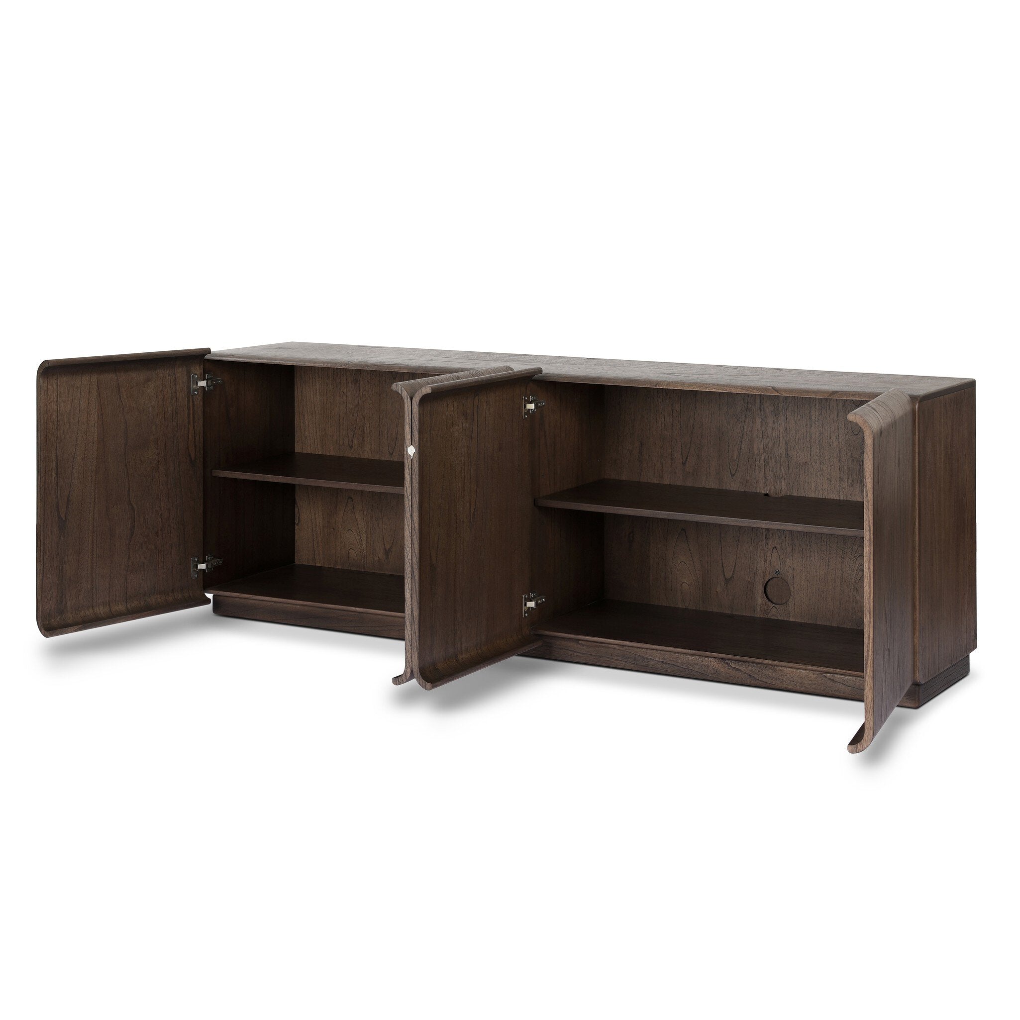 Four Hands Arlet Sideboard — Stained Saddle Brown Mindi Veneer-Stained Saddle Brown Mindi
