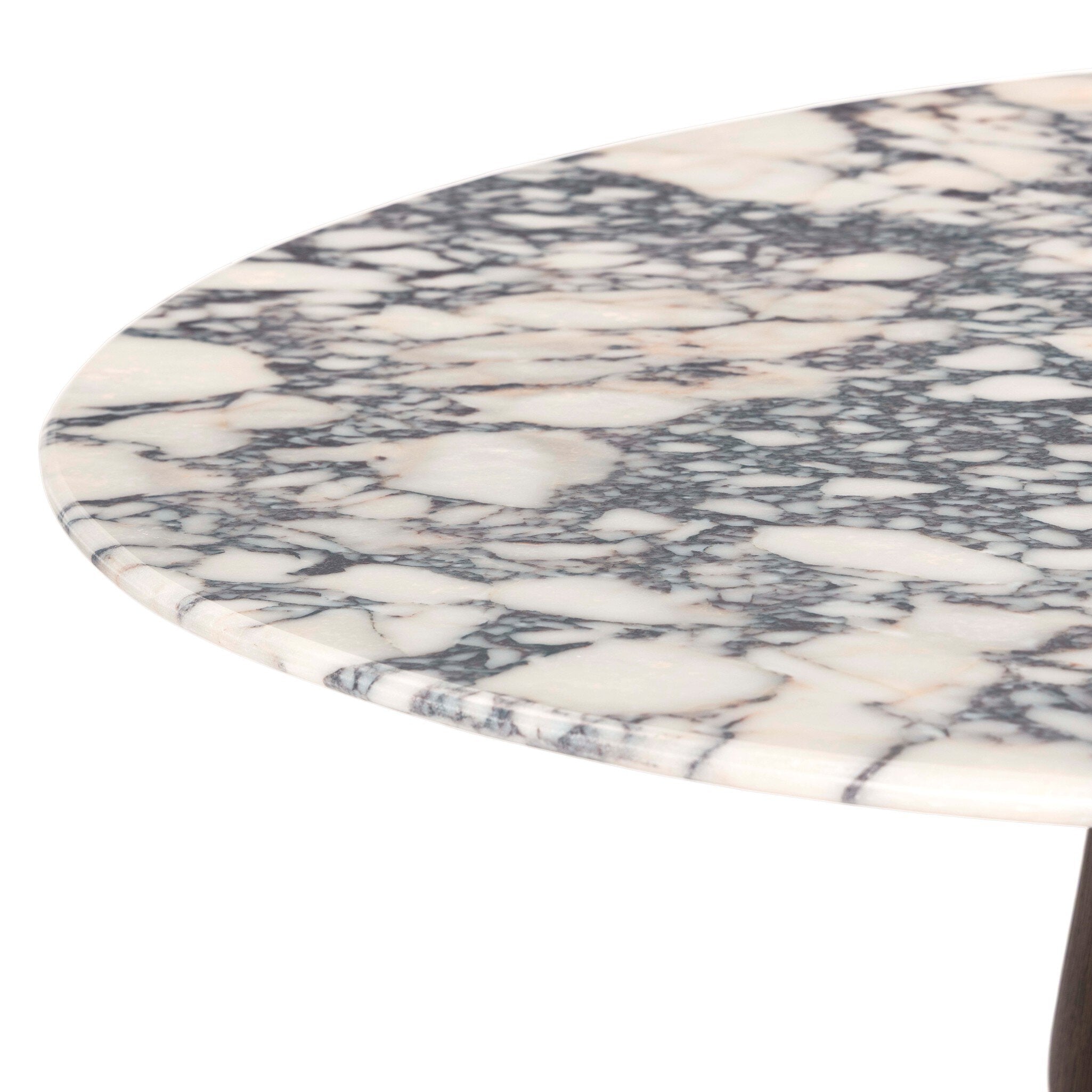 Four Hands Lino Dining Table — Calacatta Viola Marble-Espresso Oak