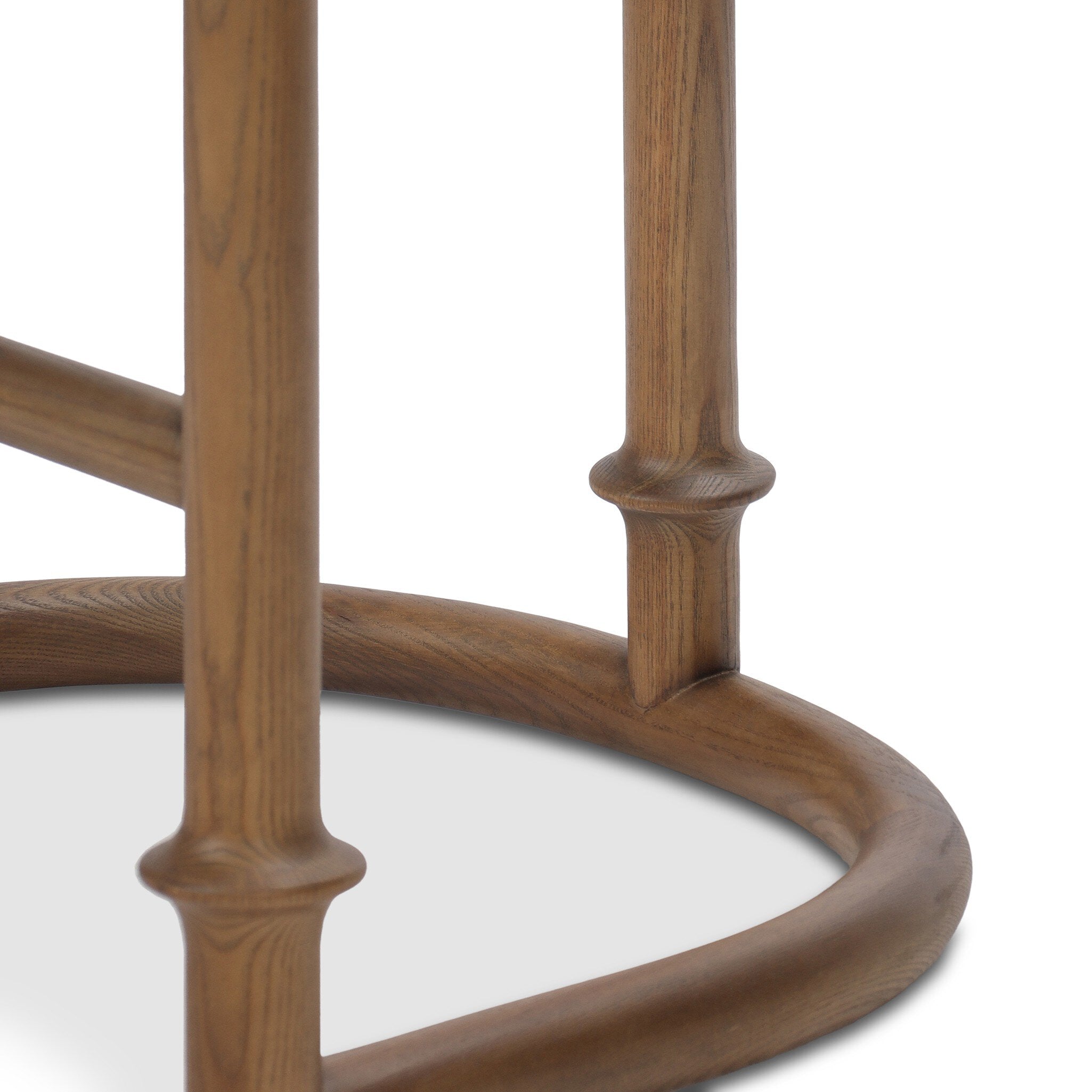 Four Hands Royce Backless Stool — Charter Oatmeal-Antique Walnut-Counter