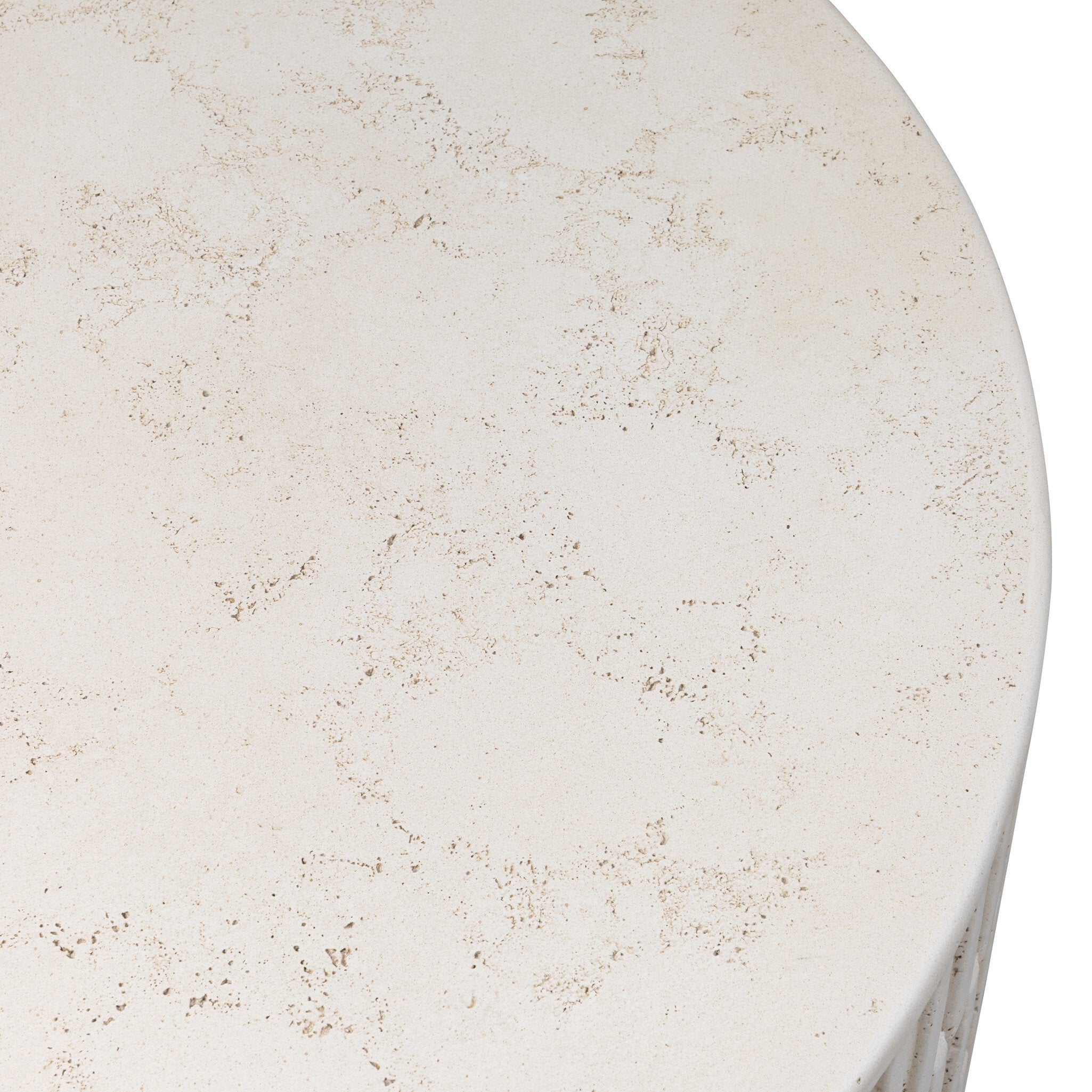 Four Hands Callisto Outdoor Coffee Table — Aged White Concrete