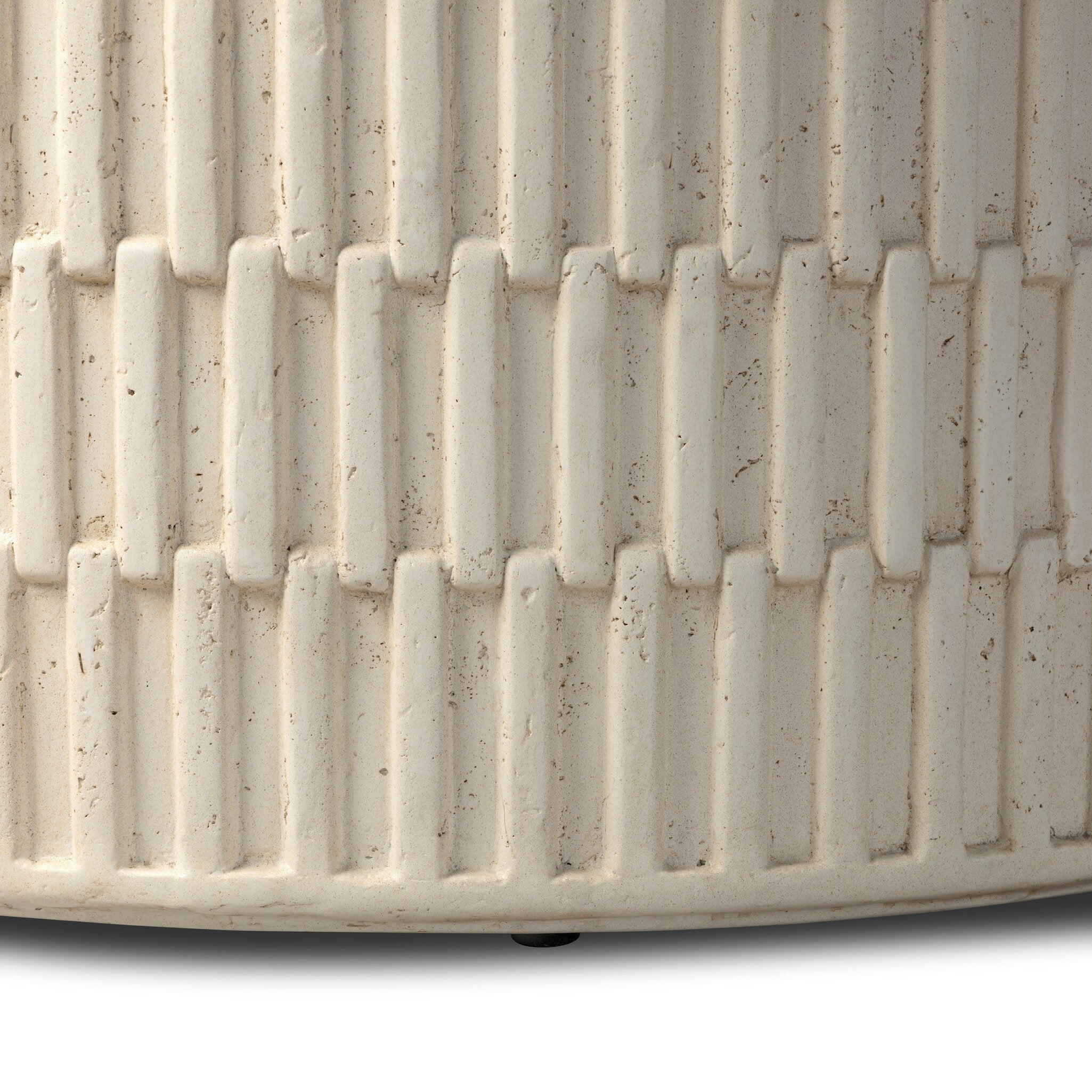 Four Hands Callisto Outdoor Coffee Table — Aged White Concrete
