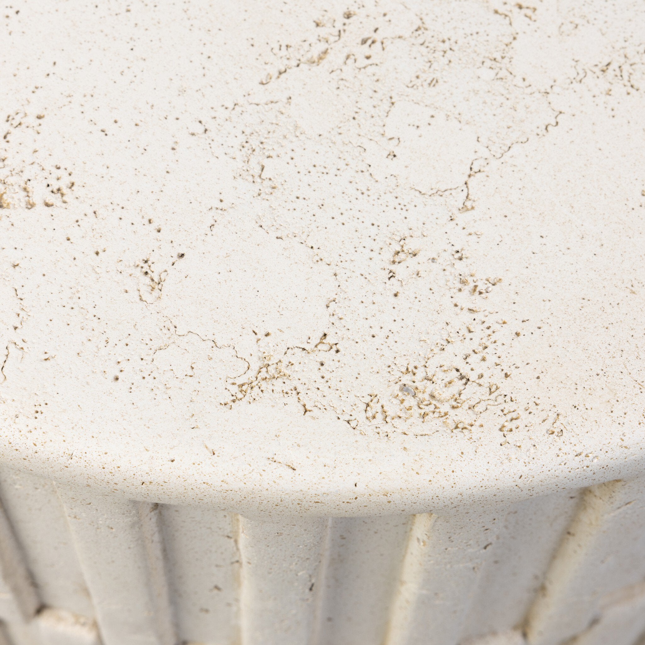 Four Hands Callisto Outdoor End Table — Aged White Concrete