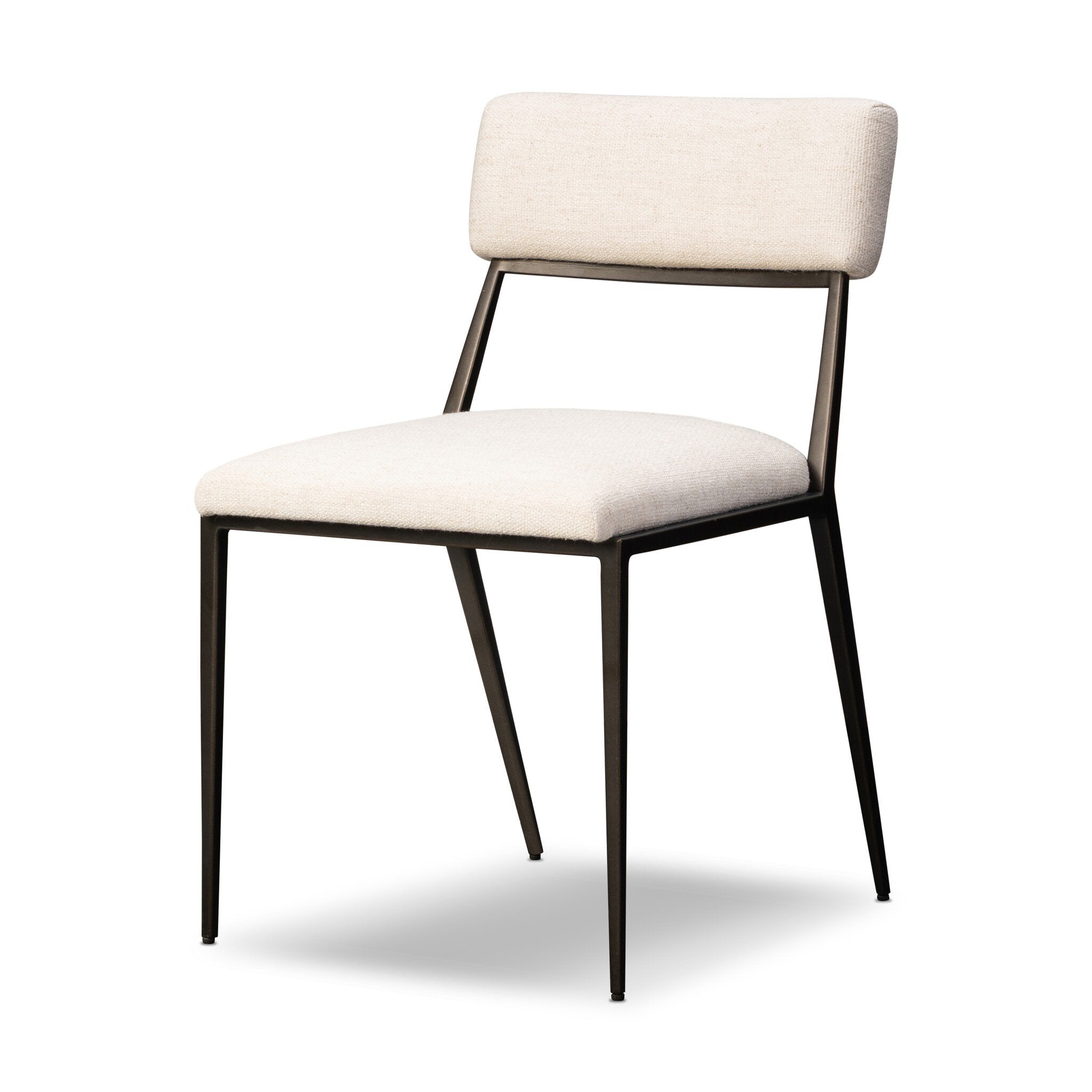 Four Hands Somerson Dining Chair — Thames Cream-Burnished Bronze-Aged Brass
