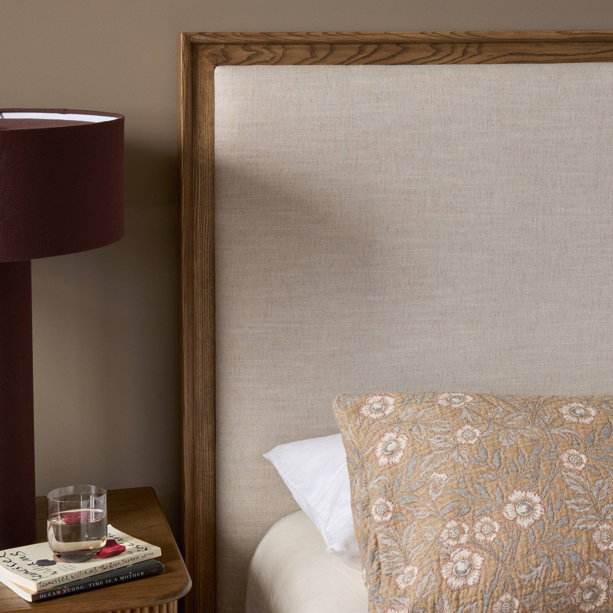 Four Hands Pearson Bed — Savoy Parchment-Amber Ash Solid-King