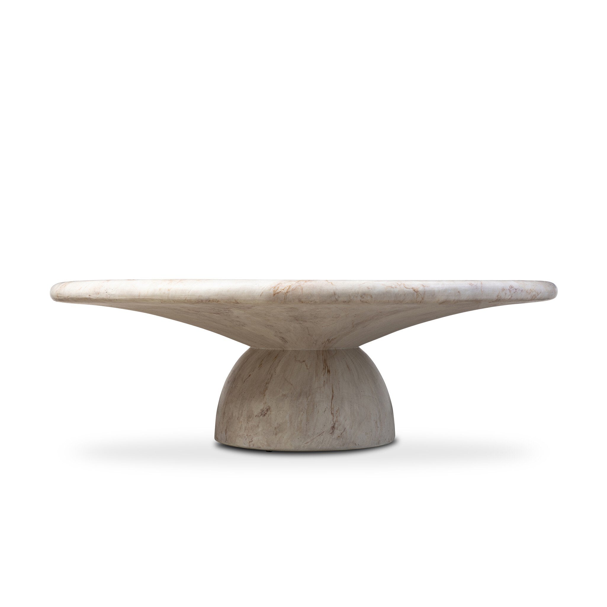 Four Hands Cornelia Outdoor Coffee Table — Natural Veined Concrete