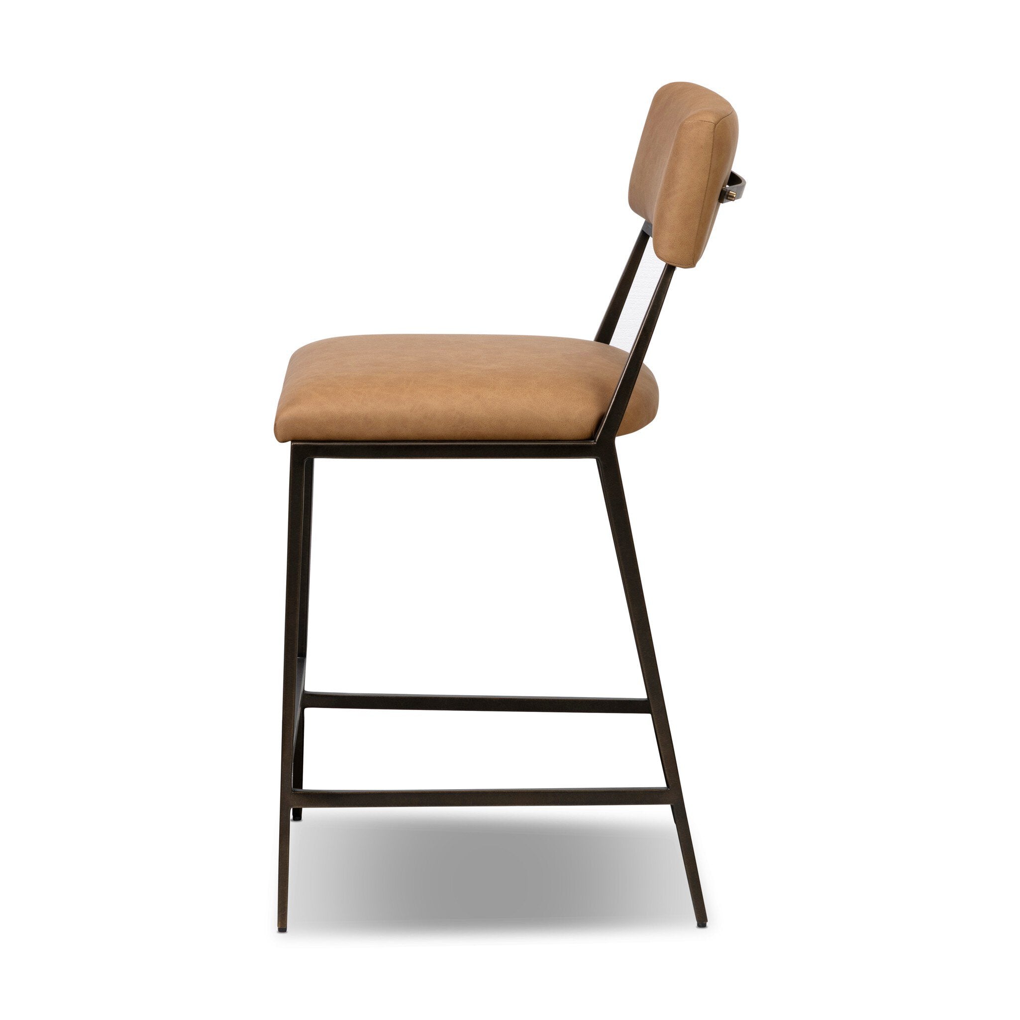 Four Hands Somerson Stool — Maestro Camel-Burnished Bronze-Aged Brass-Counter