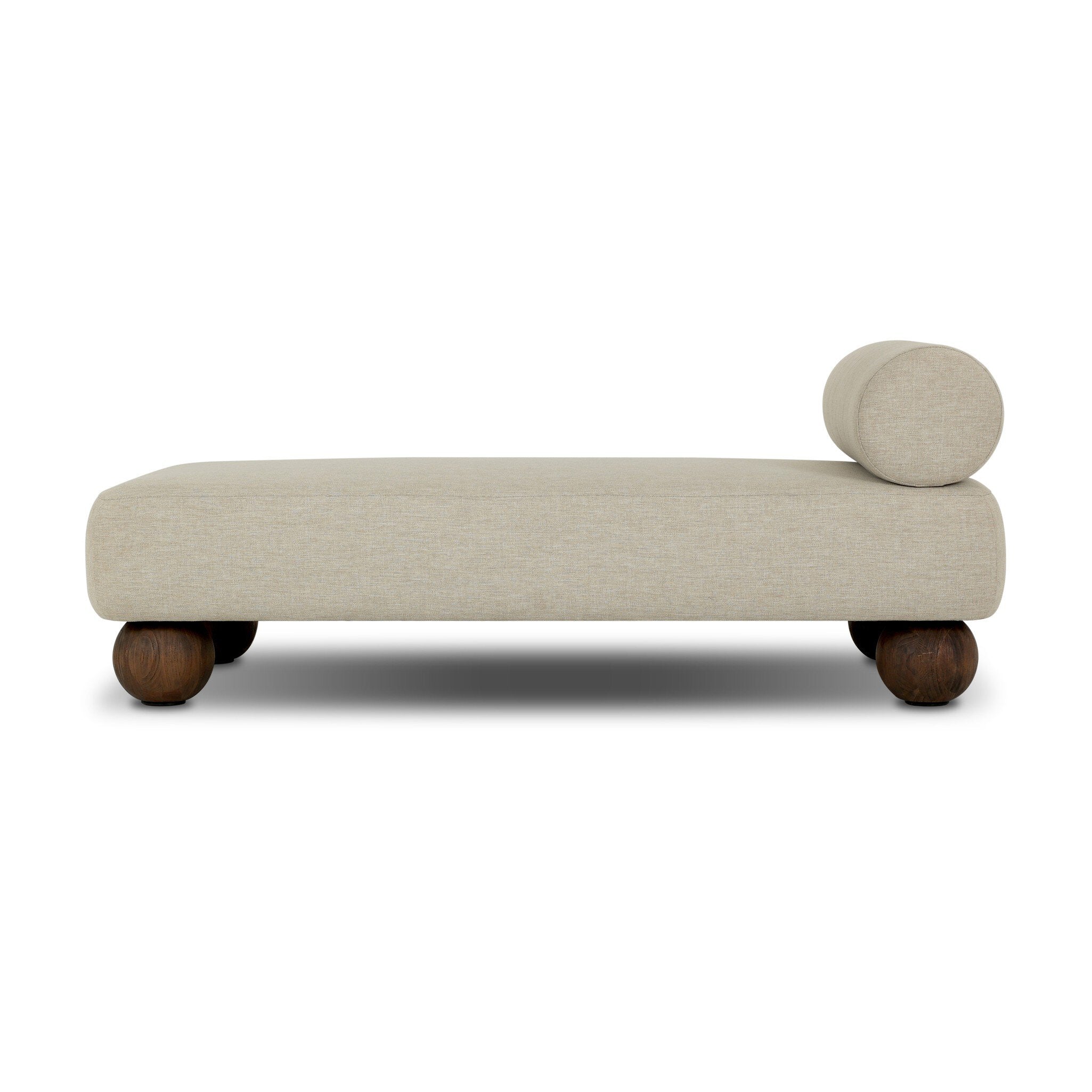 Four Hands Leilani Outdoor Chaise — Alessi Buff-Stained Saddle Brown