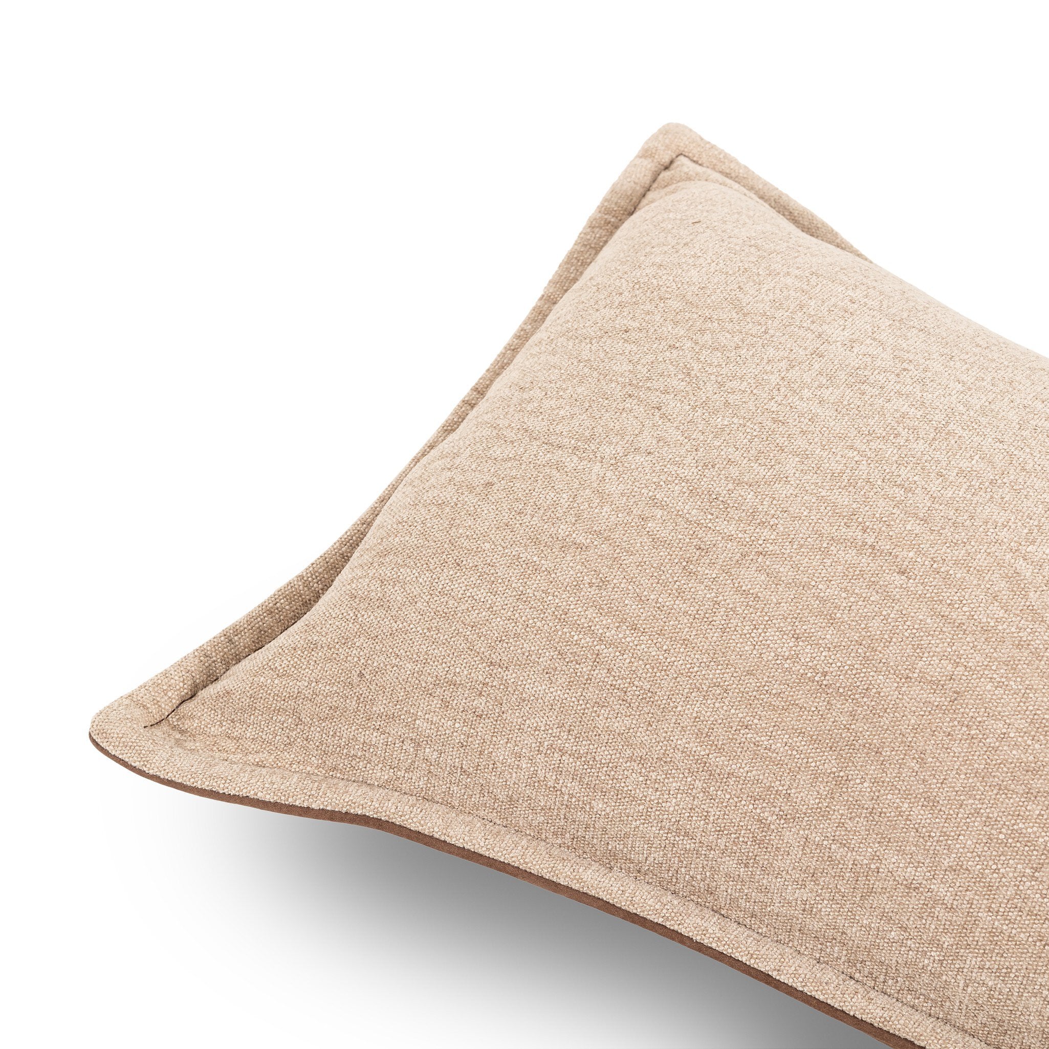 Four Hands Trenton Pillow — Nubuck Tobacco-Laughlin Cafe-12"x48"