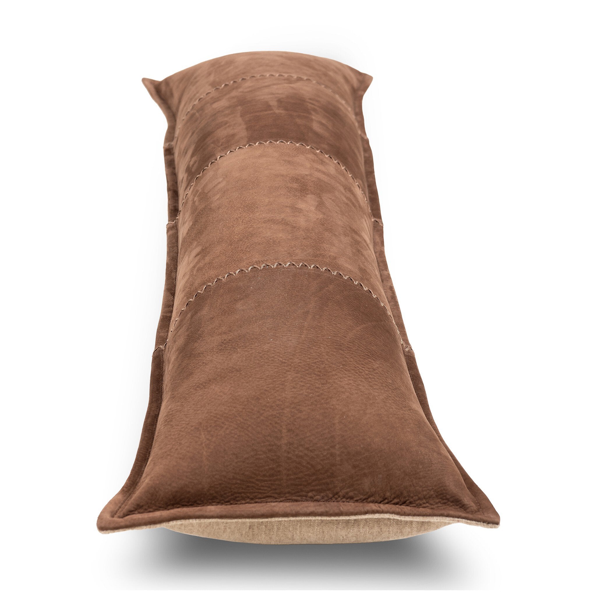 Four Hands Trenton Pillow — Nubuck Tobacco-Laughlin Cafe-12"x48"