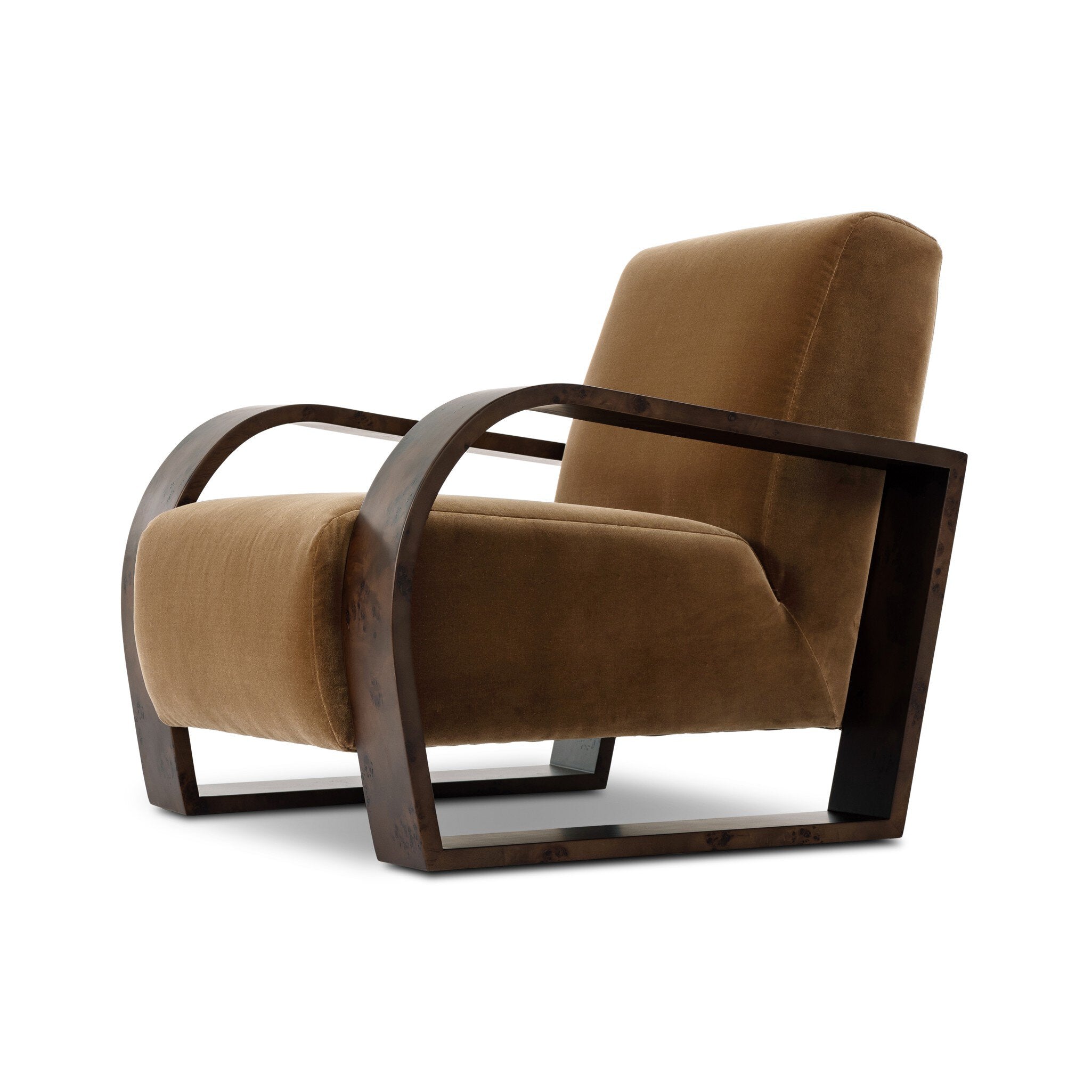 Four Hands Montez Chair — Surrey Ochre-Umber Mappa Burl