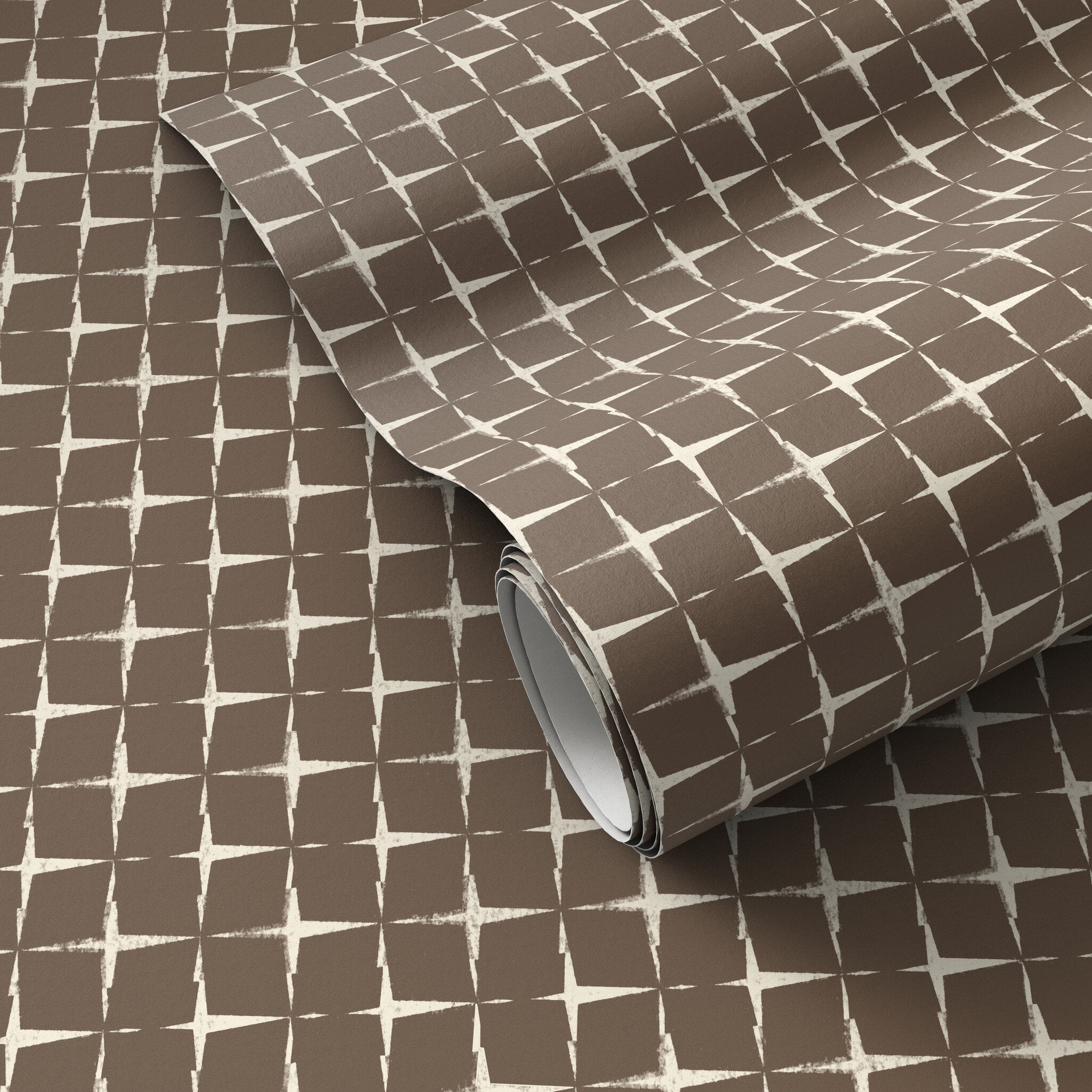 Four Hands Blocking Wallpaper by Getty Images — 253744-029 - 12.0x8.0-Blocking Taupe I-12"x8"