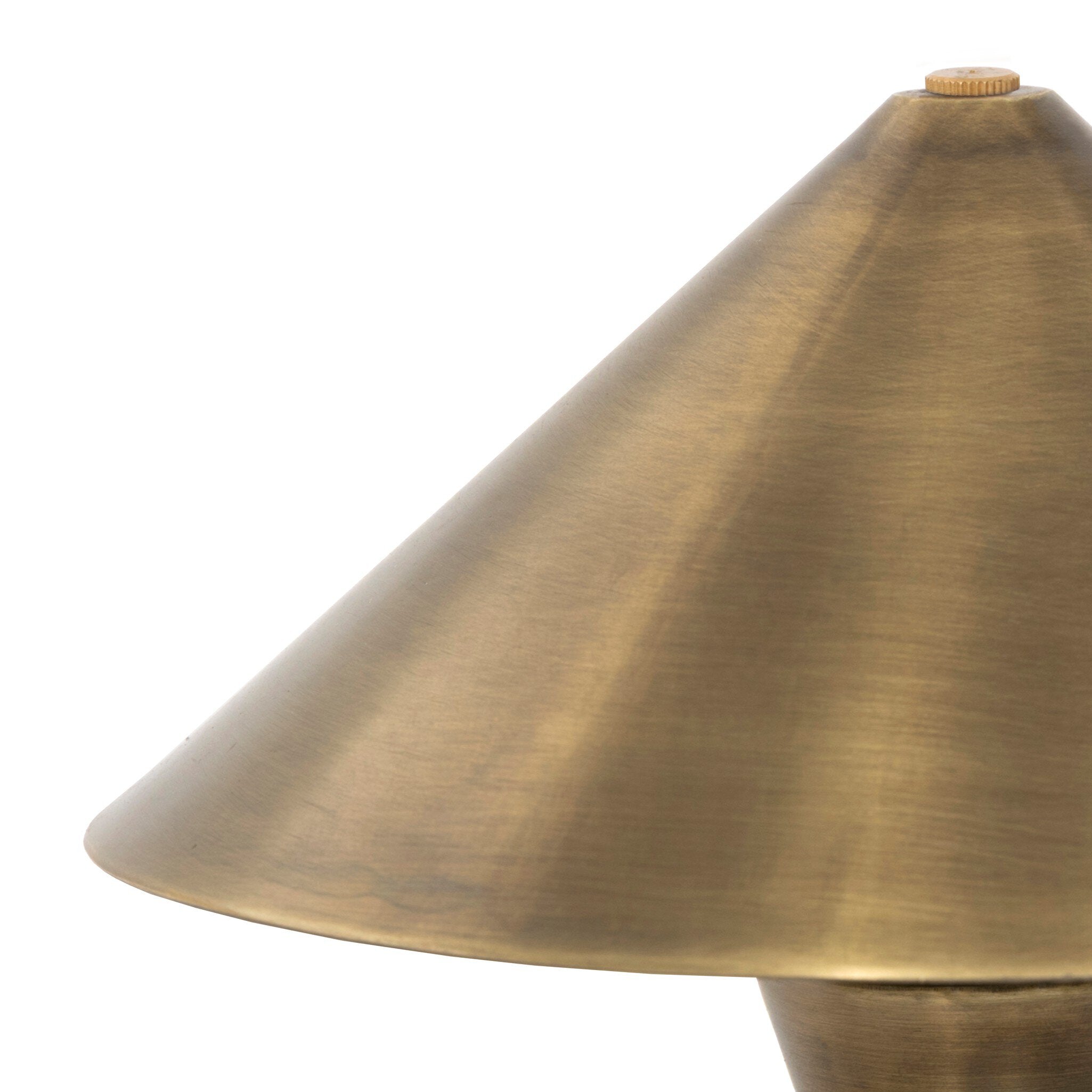 Four Hands Nyra Cordless Table Lamp — Aged Antique Brass Iron