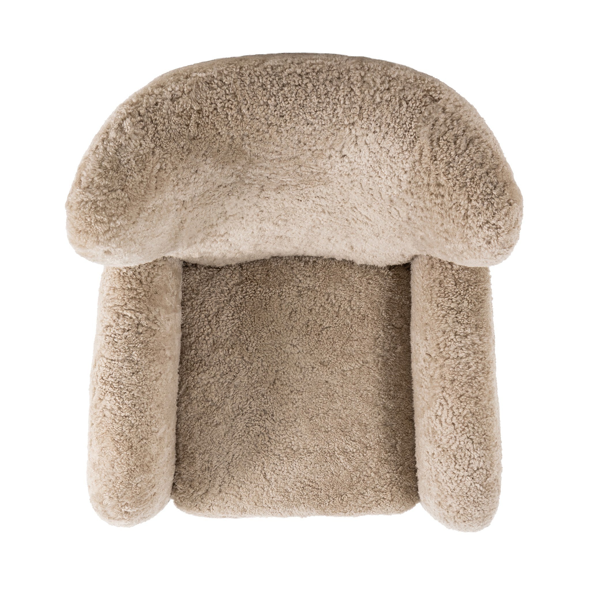 Four Hands Amelie Swivel Recliner — Beige Shearling