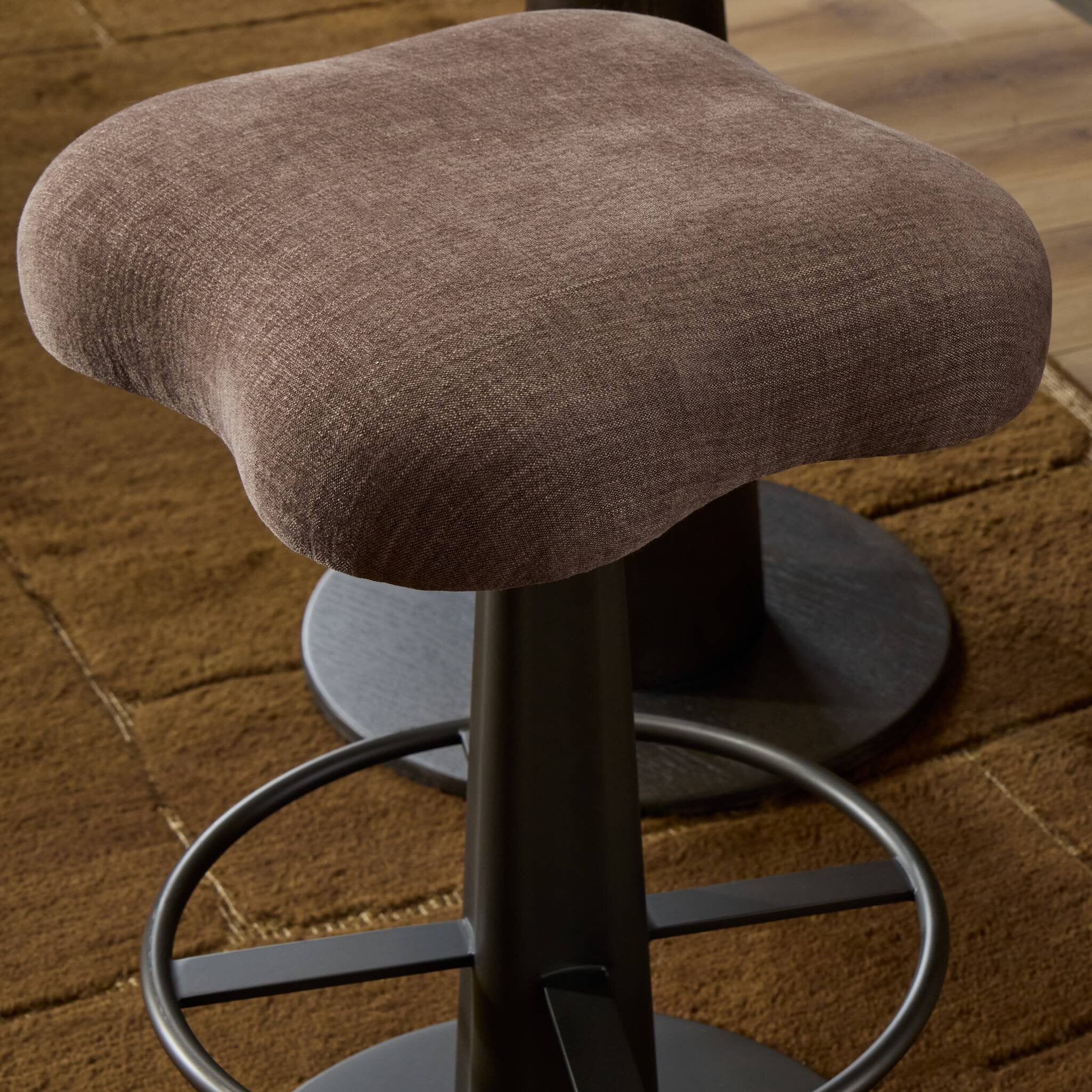 Four Hands Clova Swivel Bar + Counter Stool — Laughlin Cafe-Smooth Bronze-Counter