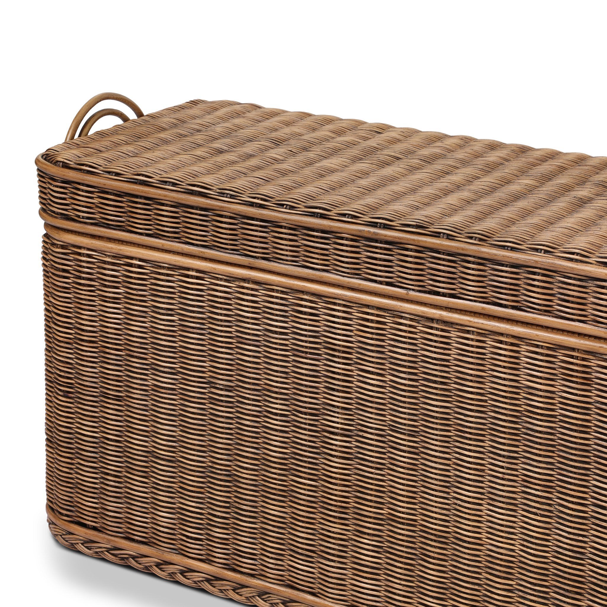 Four Hands Rowina Trunk — Natural Brown Rattan