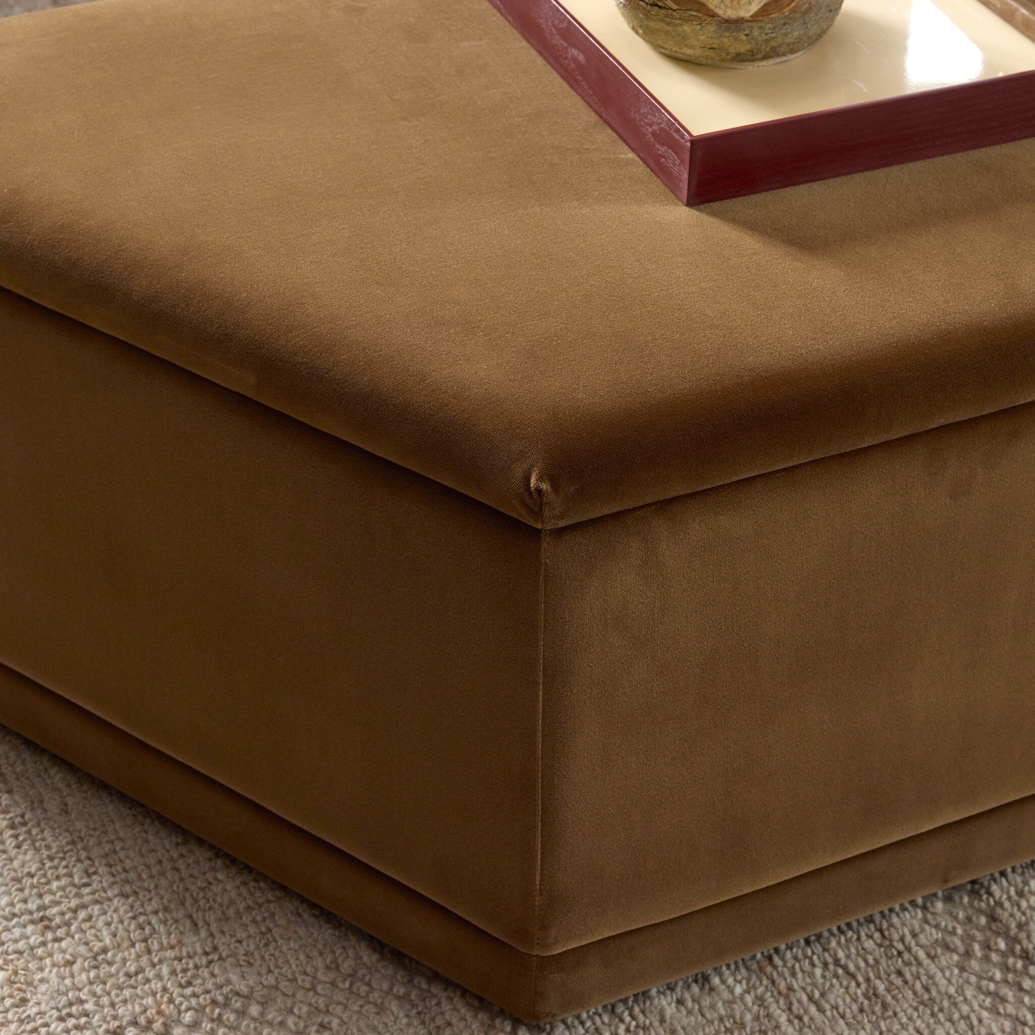 Four Hands Becenti Ottoman — Surrey Ochre