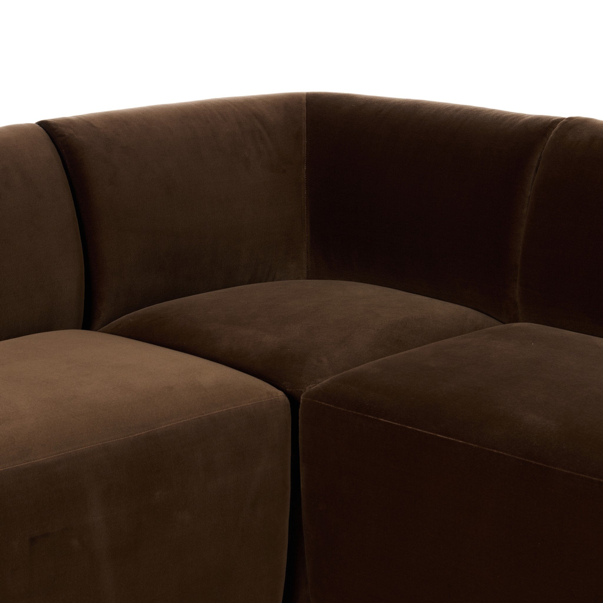 Four Hands Dorset Banquette L-Shape — Surrey Mink-Weathered Oak