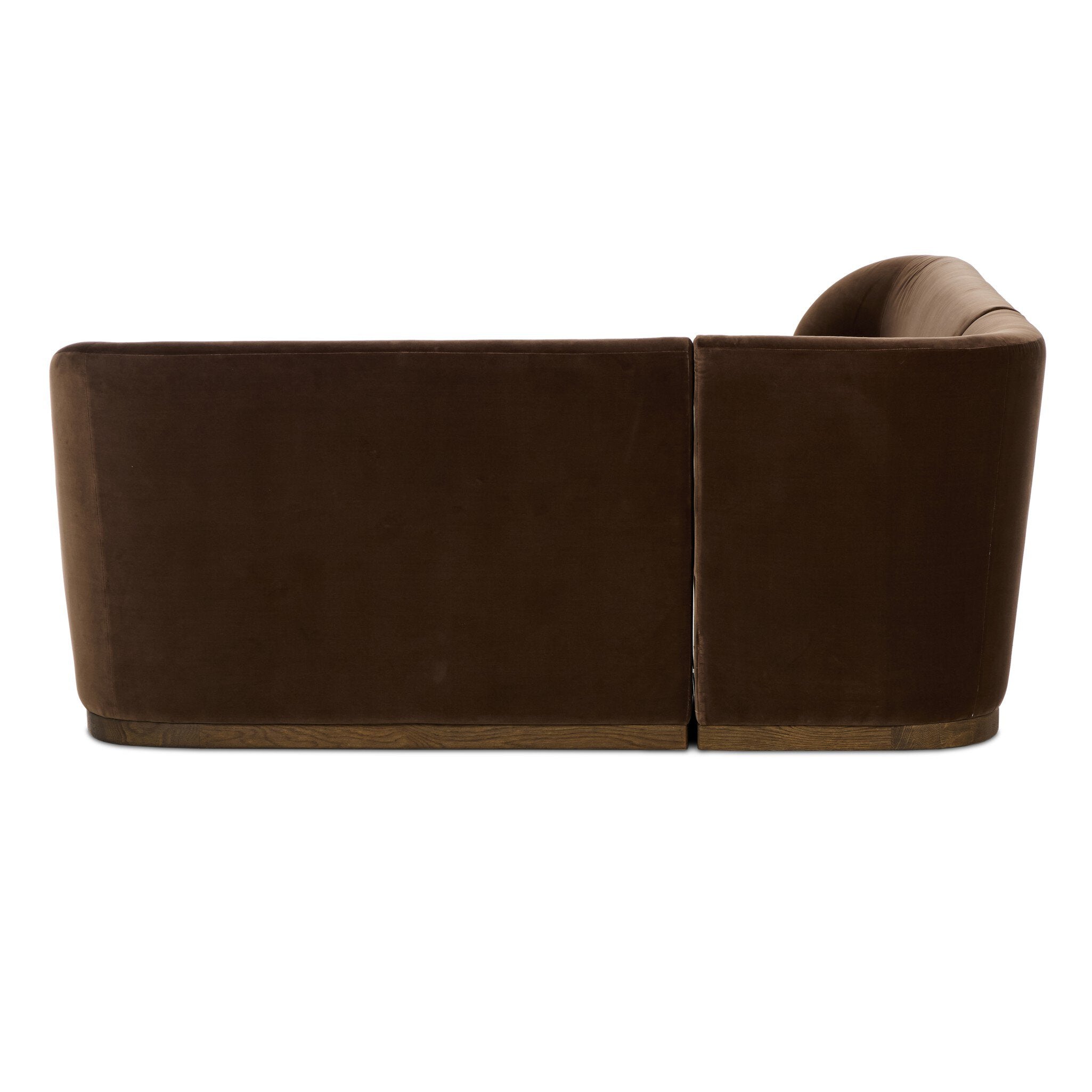 Four Hands Dorset Banquette L-Shape — Surrey Mink-Weathered Oak