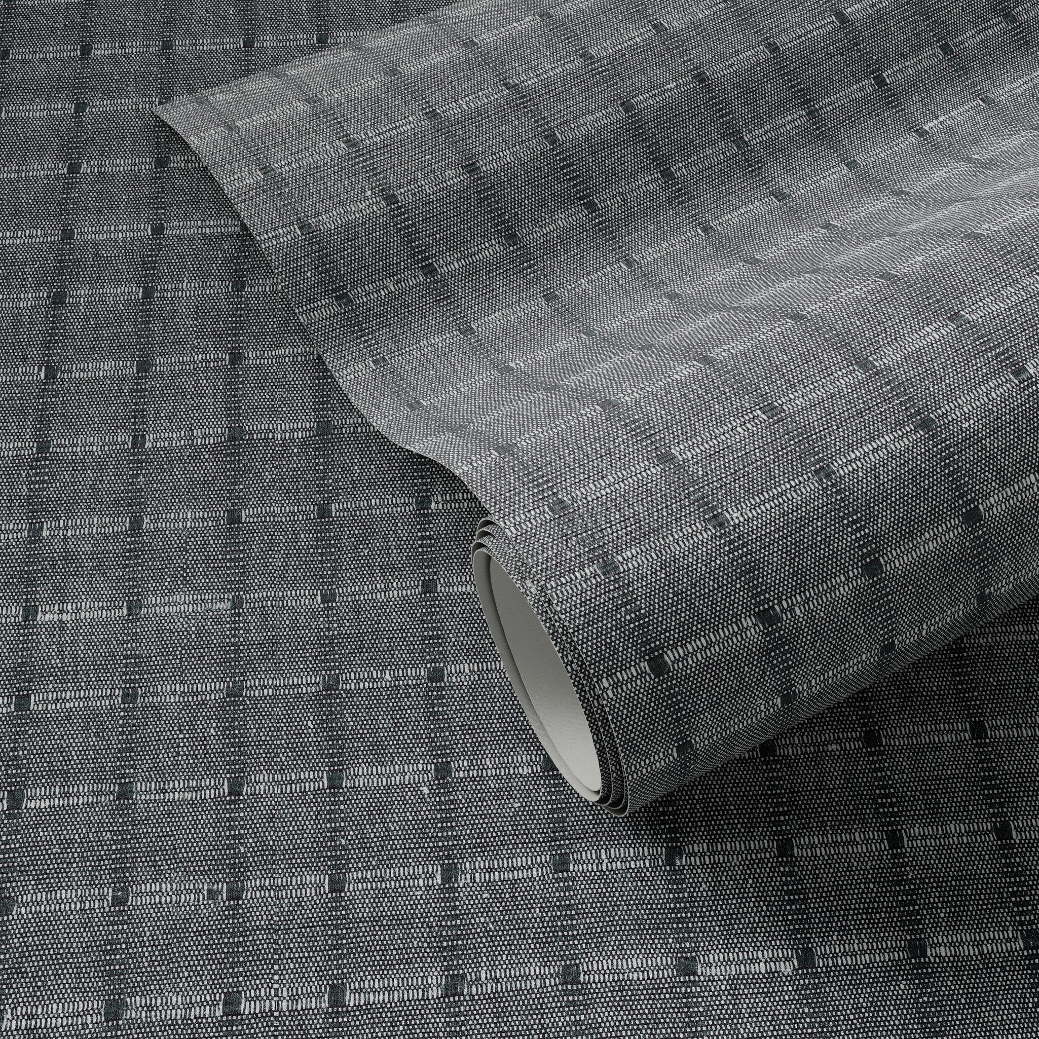 Four Hands Dobby Grasscloth Wallpaper by FH Art Studio — 255821-005 - 12.0x8.0-Dobby - Night-12"x8"