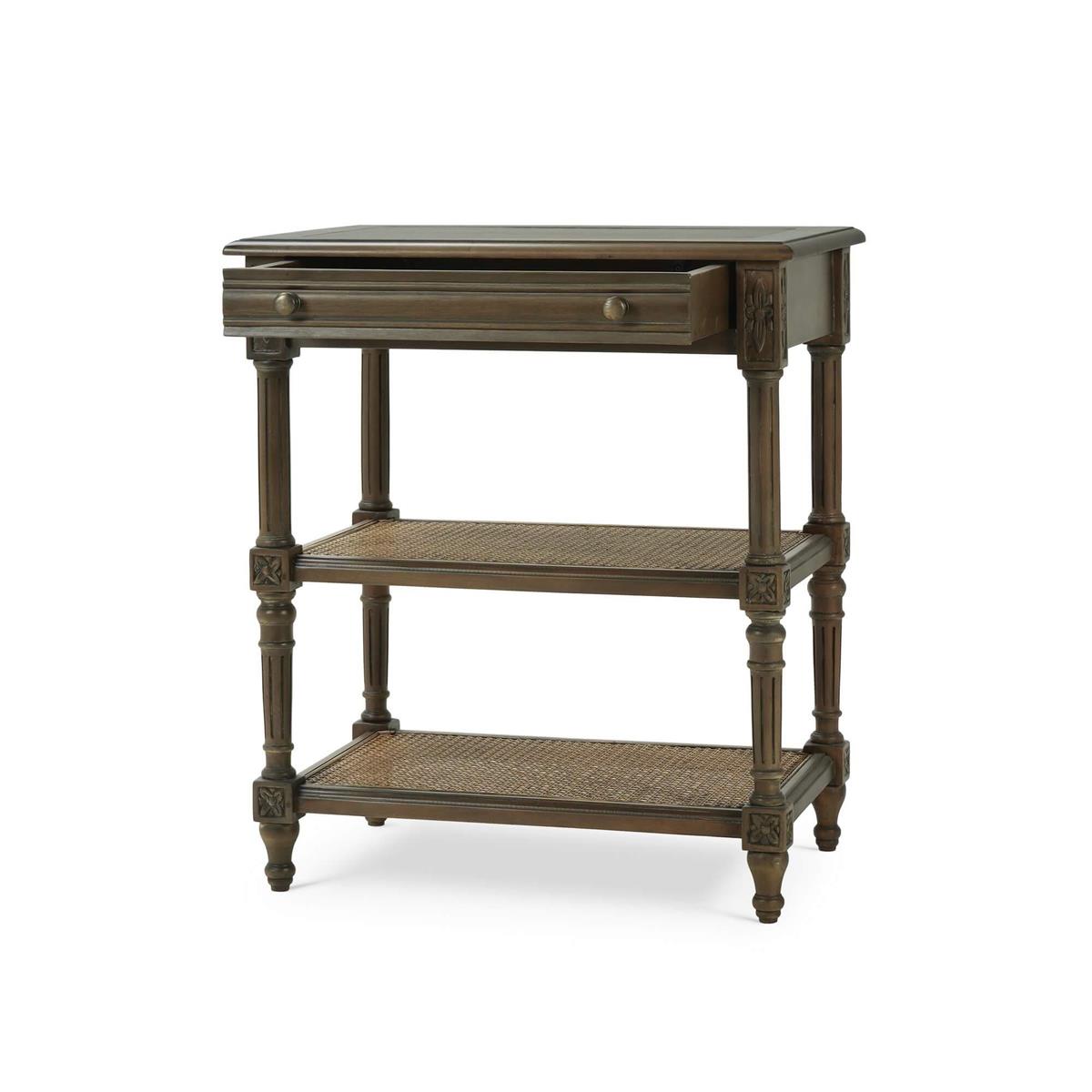 Bramble Melissa Side Table — Straw Wash / Rattan Glaze