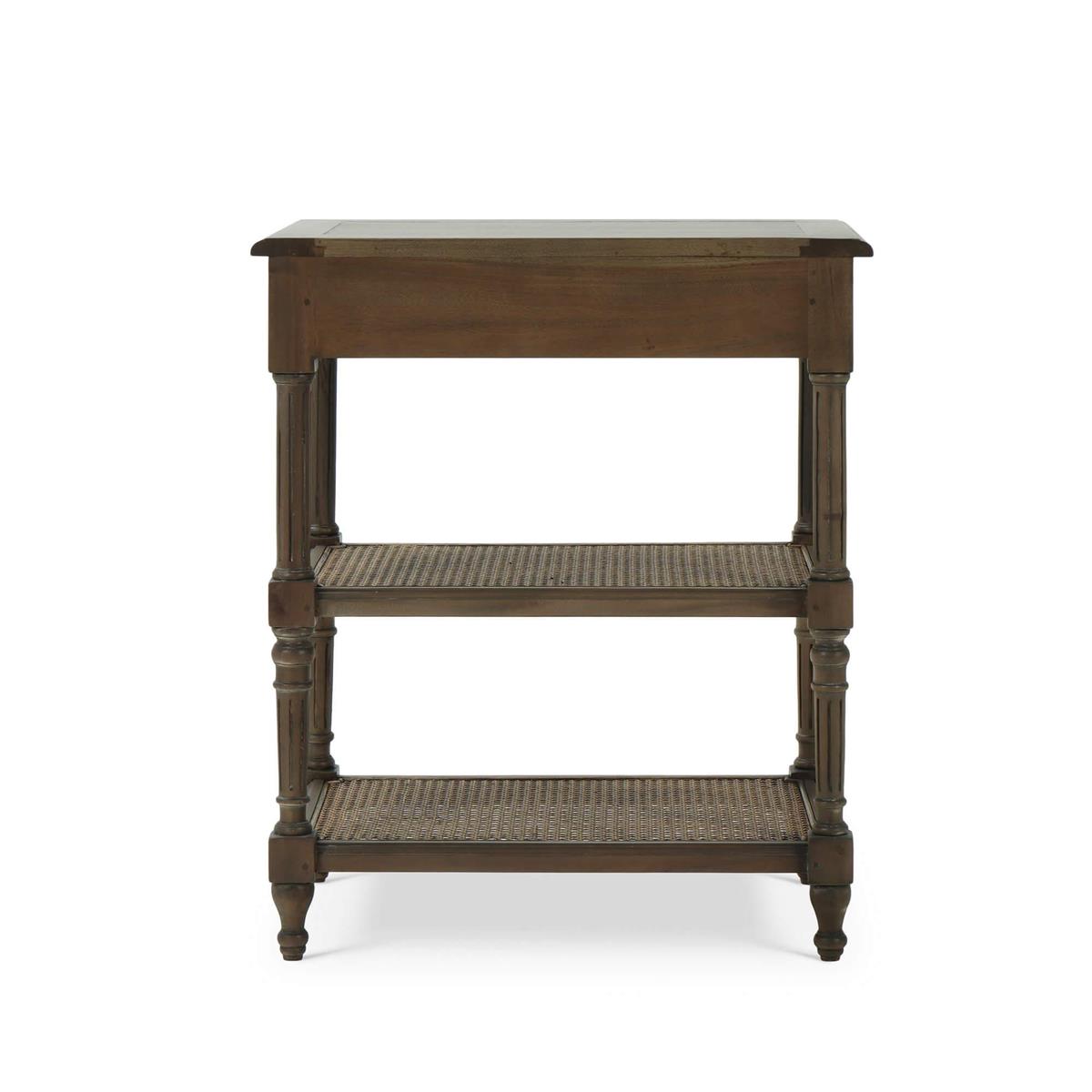 Bramble Melissa Side Table — Straw Wash / Rattan Glaze