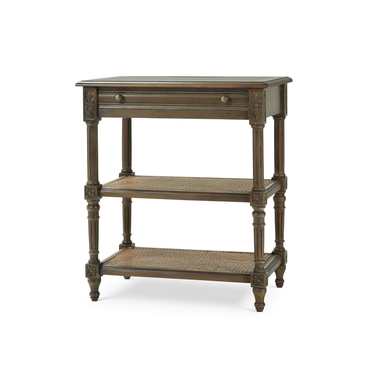 Bramble Melissa Side Table — Straw Wash / Rattan Glaze