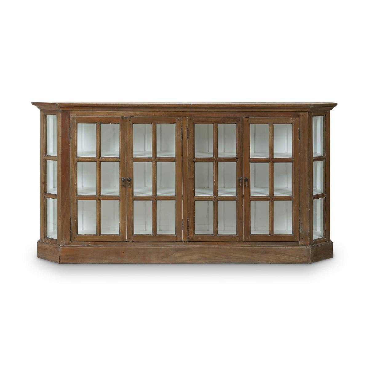 Bramble Cape Cod Narrow Media Console — Straw Wash / Architectural White