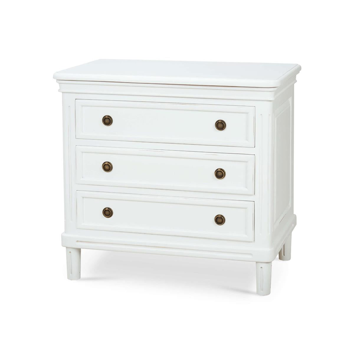 Bramble Hayward 3 Drawer Dresser Small — Architectural White / Light Distressed